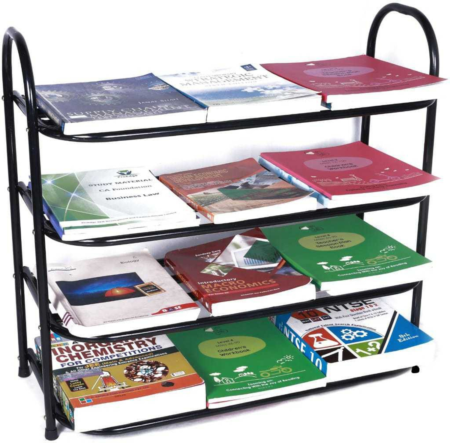 Image of EuroQon Premium Heavy Duty [100 % Metal] Metal Open Book Shelf