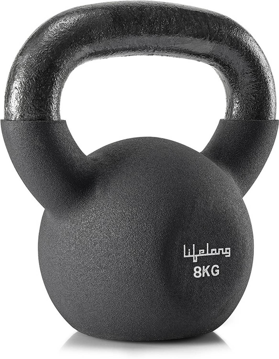 Lifelong Neoprene Cast Iron kettlebell Gym and workout Black Color 8kg