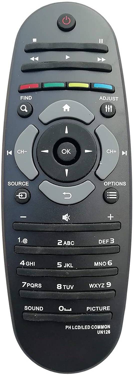 BhalTech UN126 LCD LED Smart TV Universal Compatible for LCD LED Philips Remote Controller