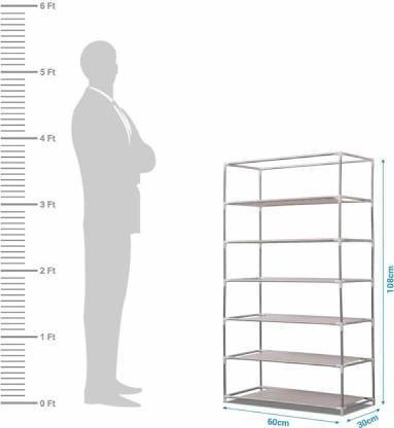 Image of Attache Metal, Plastic Shoe Stand