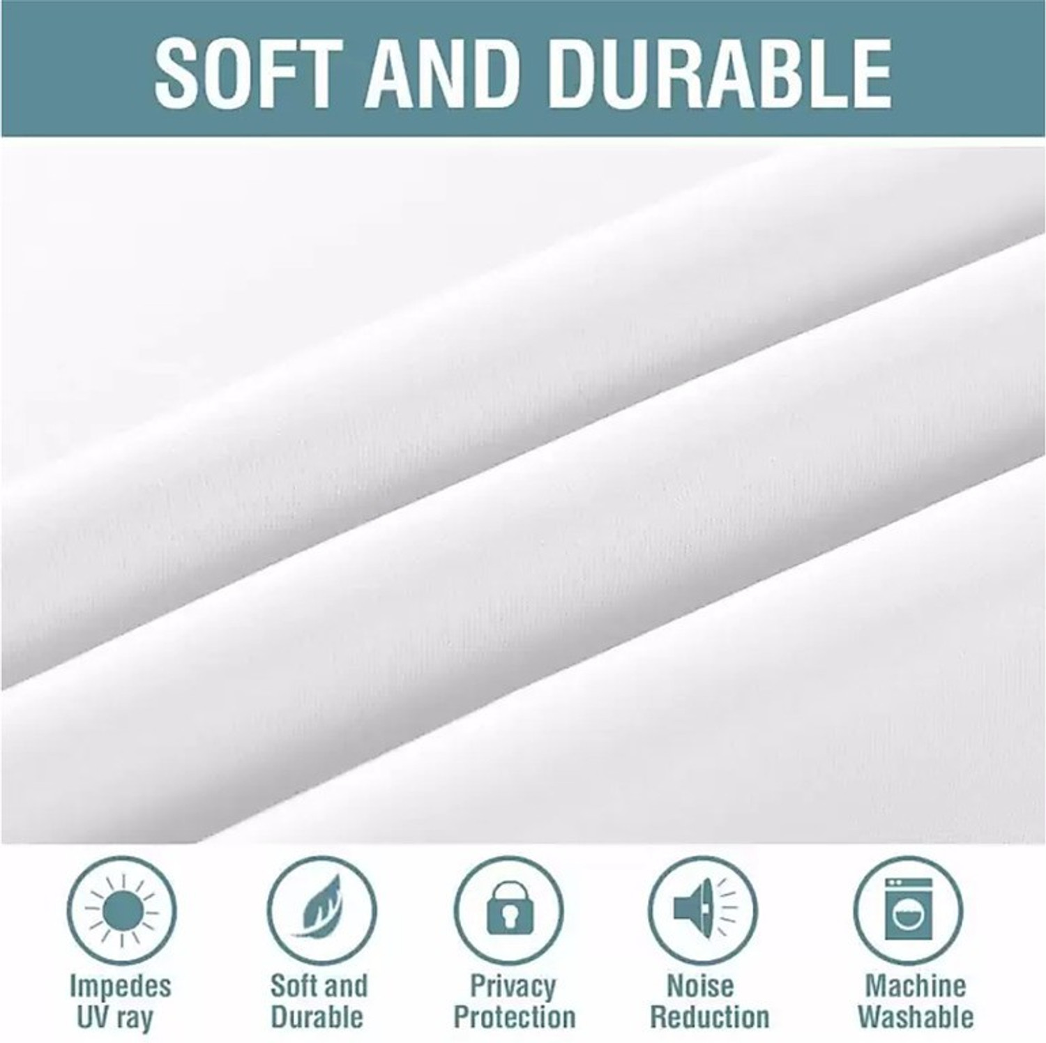 Image of STAMEN 214 cm (7 ft) Door Polyester Semi Transparent Curtain (Pack Of 4)