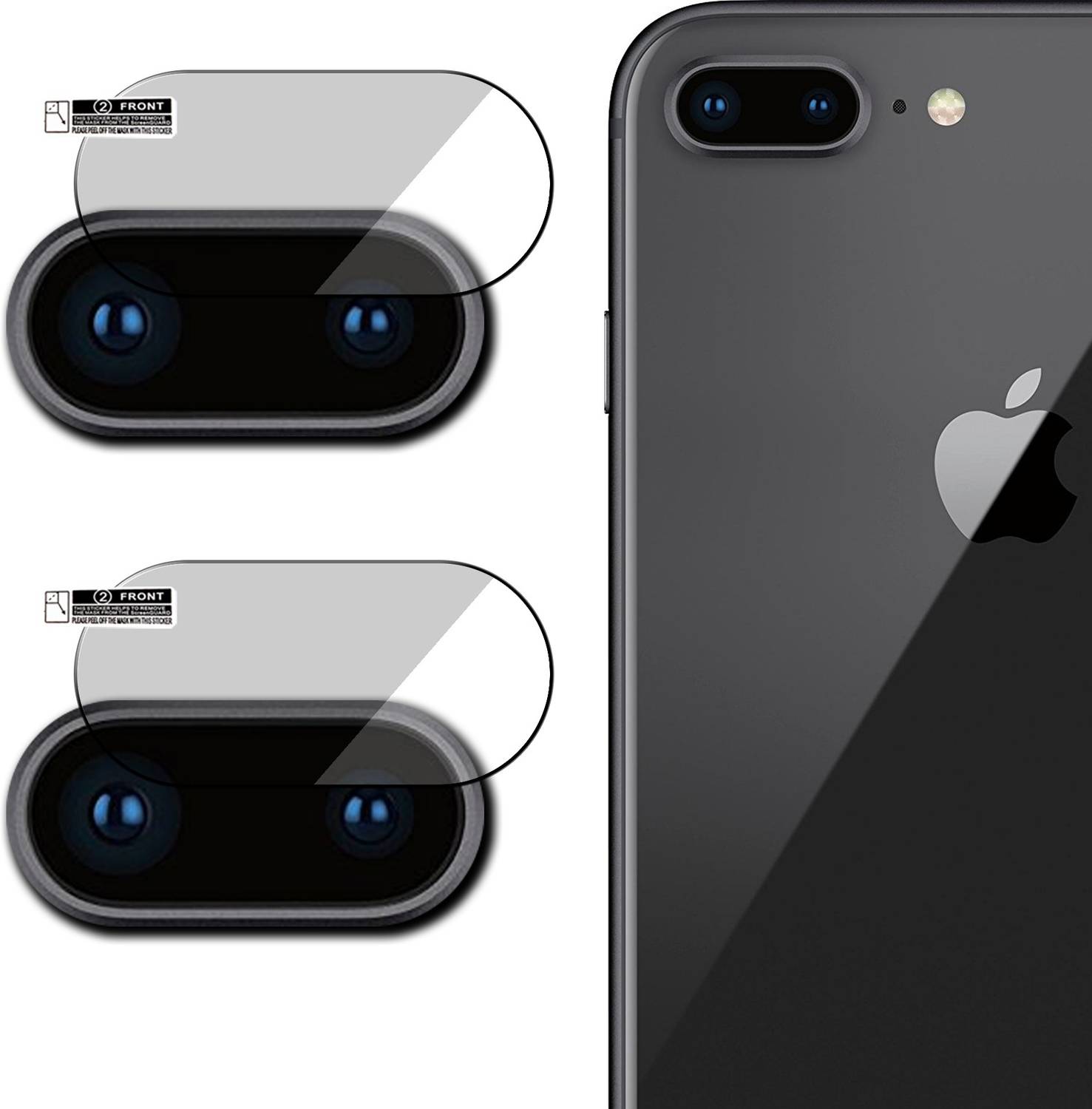 ASTARD Back Camera Lens Glass Protector for Apple iPhone 8 Plus