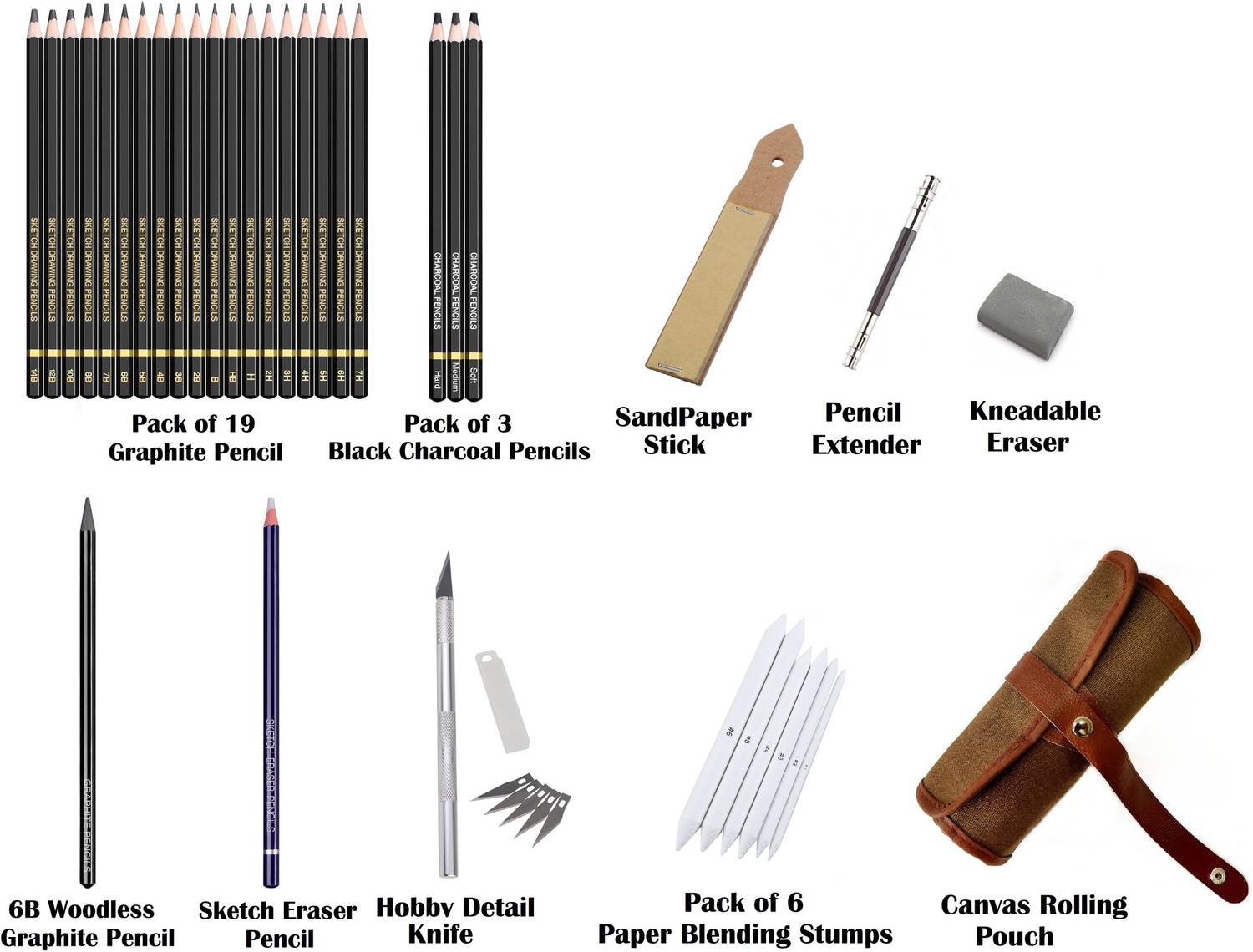 Definite Art 35-Piece Sketching & Drawing Tool Kit - Image 2
