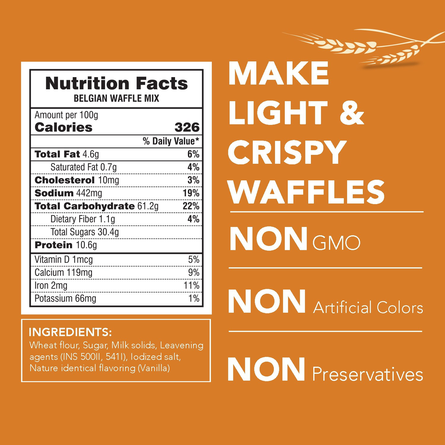 Image of Josef Marc Belgian Waffle Mix, 4 LBS (1.8kg) - Belgian Waffle Vanilla Mix, Easy to Use, Just Add Water, Formulated in Switzerland 1800 g