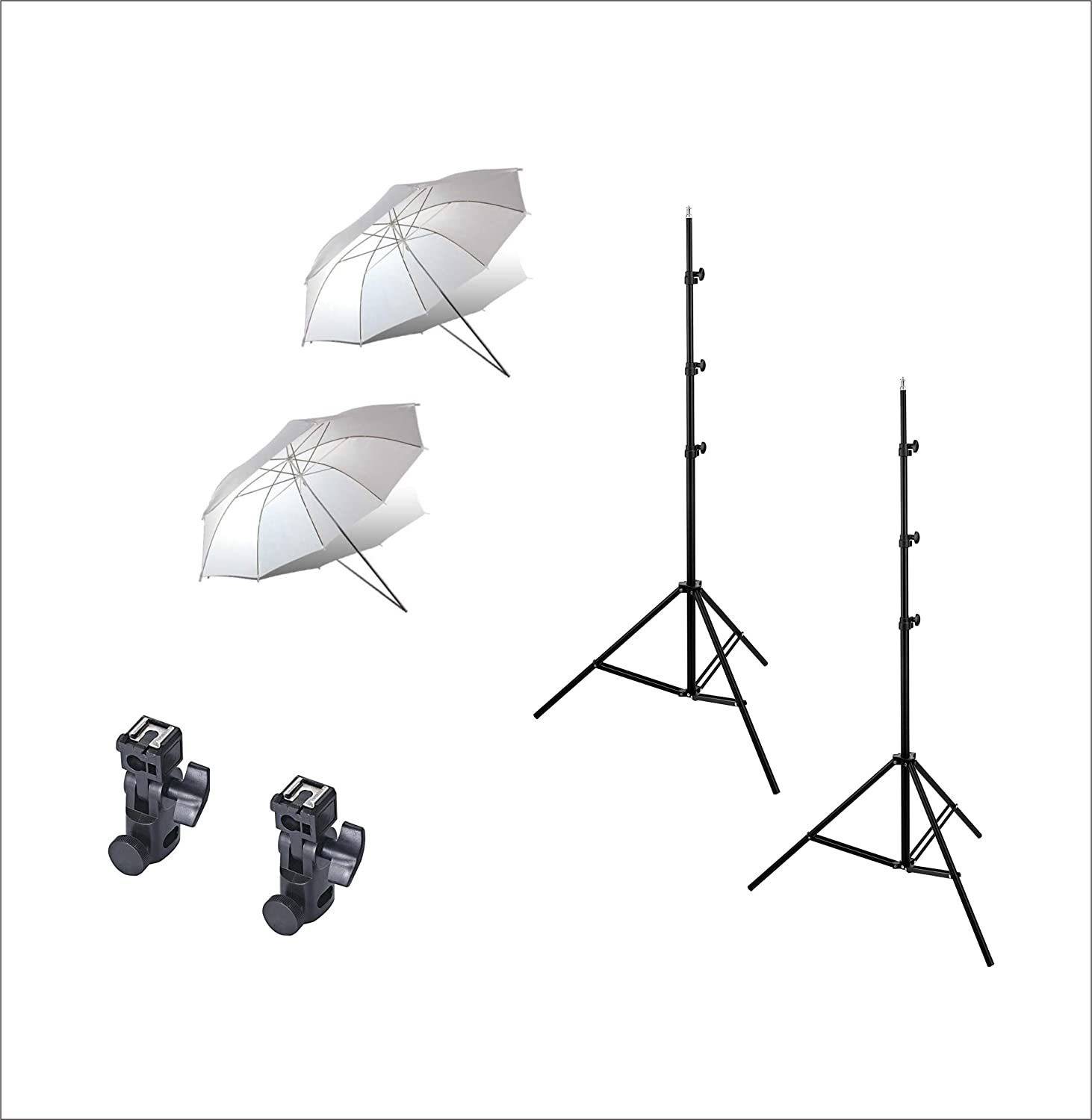 WON Combo Studio Photo_51 33 Umbrella Light Setup with B-Bracket and Stand Pack of 2 Set Tripod