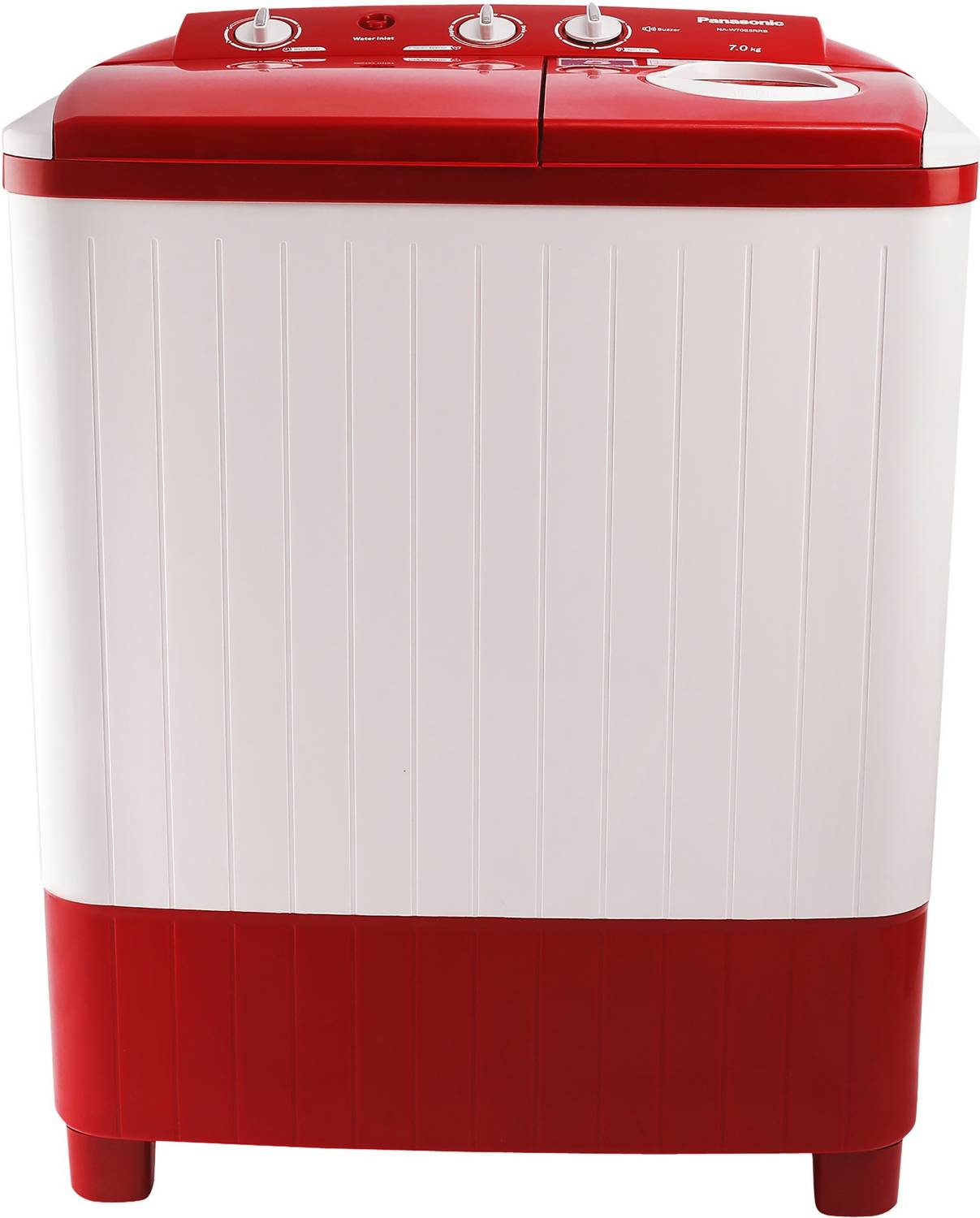 Panasonic 7 kg 5 star Semi Automatic Top Load Red, White