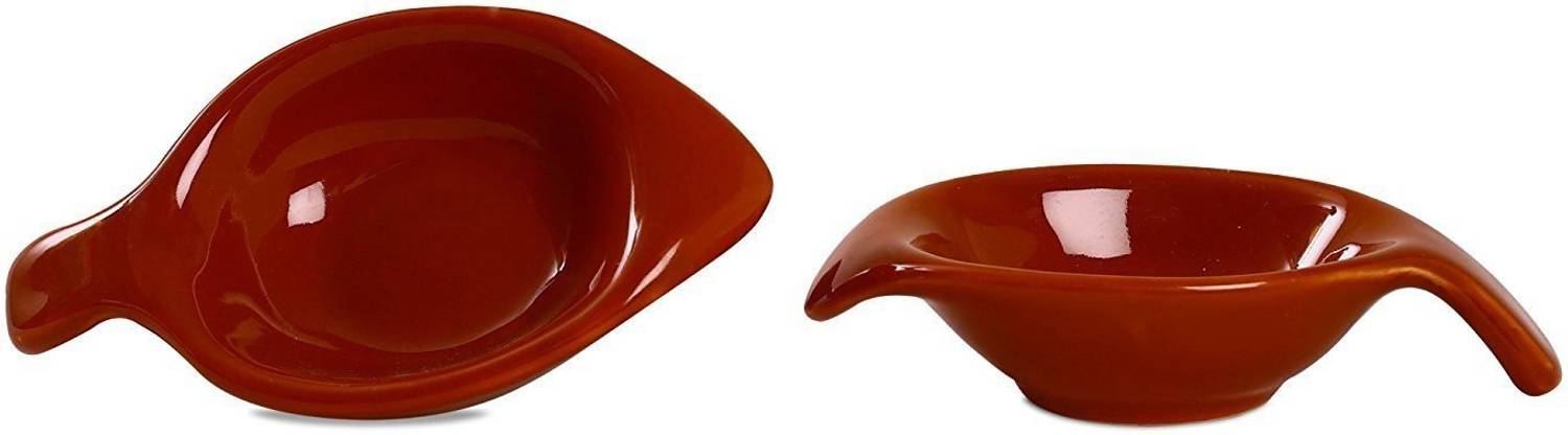 caffeine Ceramic Sauce Bowl Handmade Glossy Brown