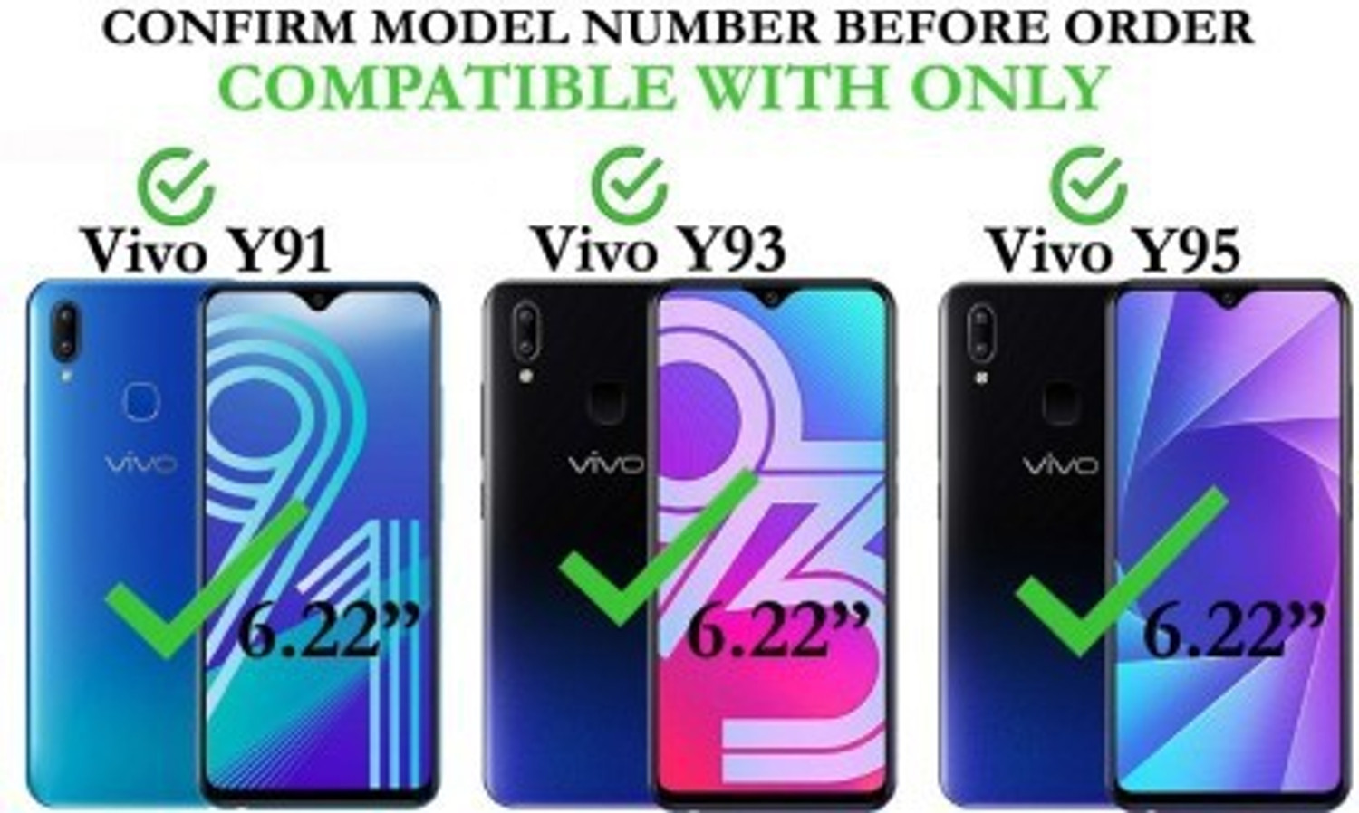 Image of Aarov Flip Cover for Vivo Y91, Vivo Y93, Vivo Y95