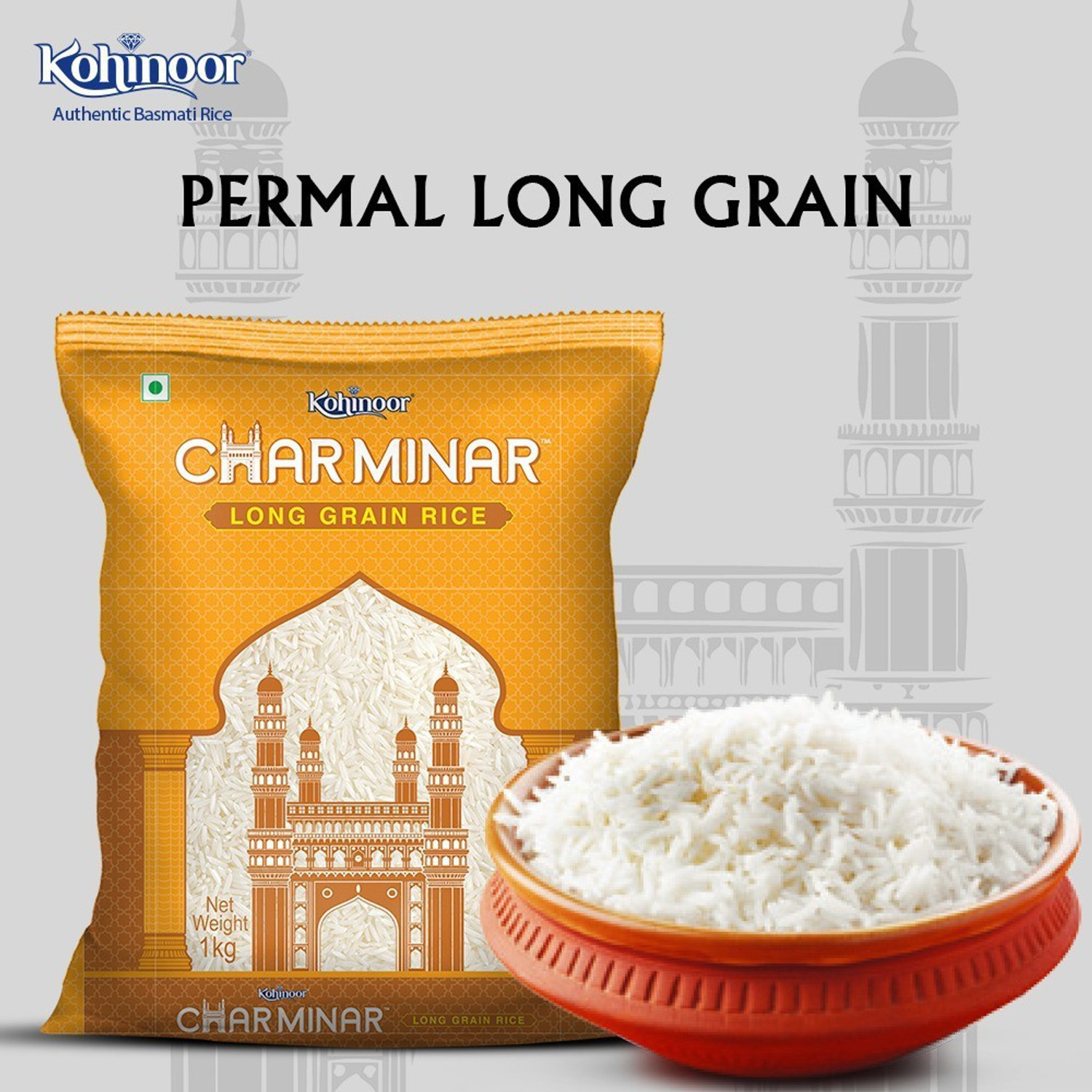 Image of KOHINOOR Charminar Rice (Long Grain)