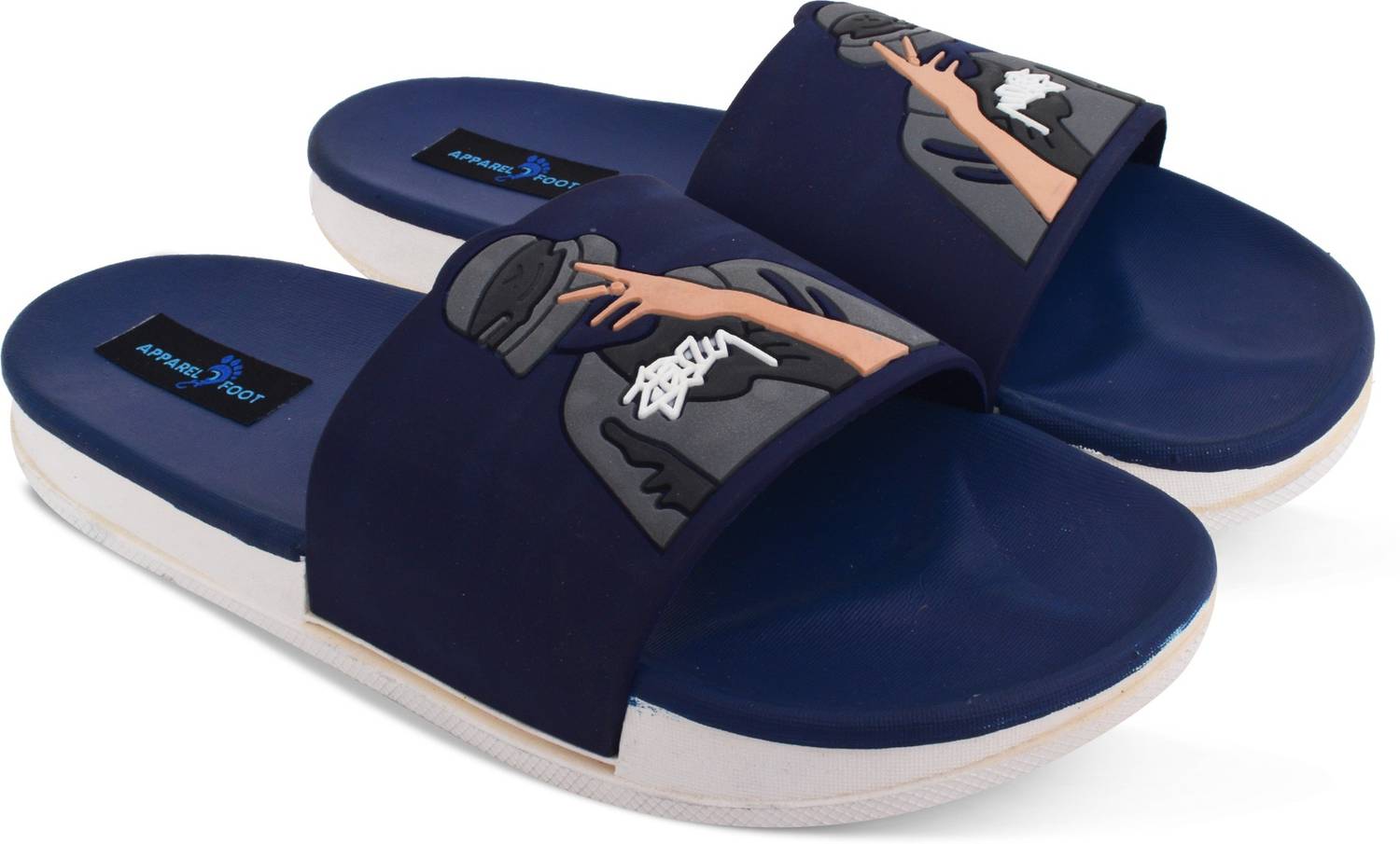 Apparel4Foot Men Soft Rubber Printed Flip Flop Slippers For Men's And Boy's Sliders For Men Slides