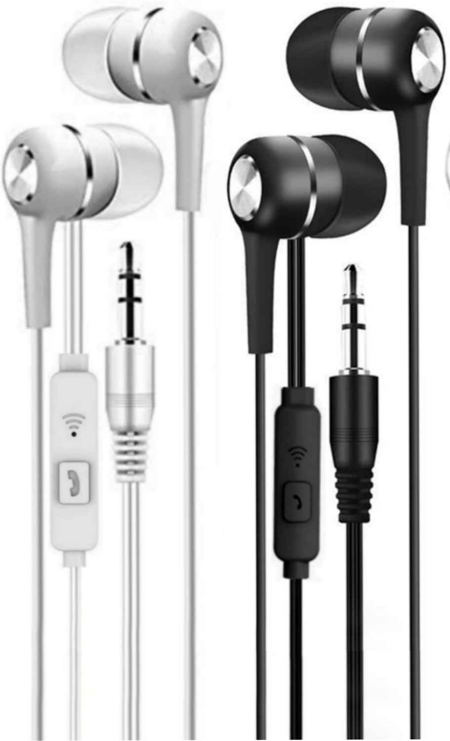 Image of Meyaar Combo Pack of 2 Headset Made-In-India Headset Headphone with Mic Wired