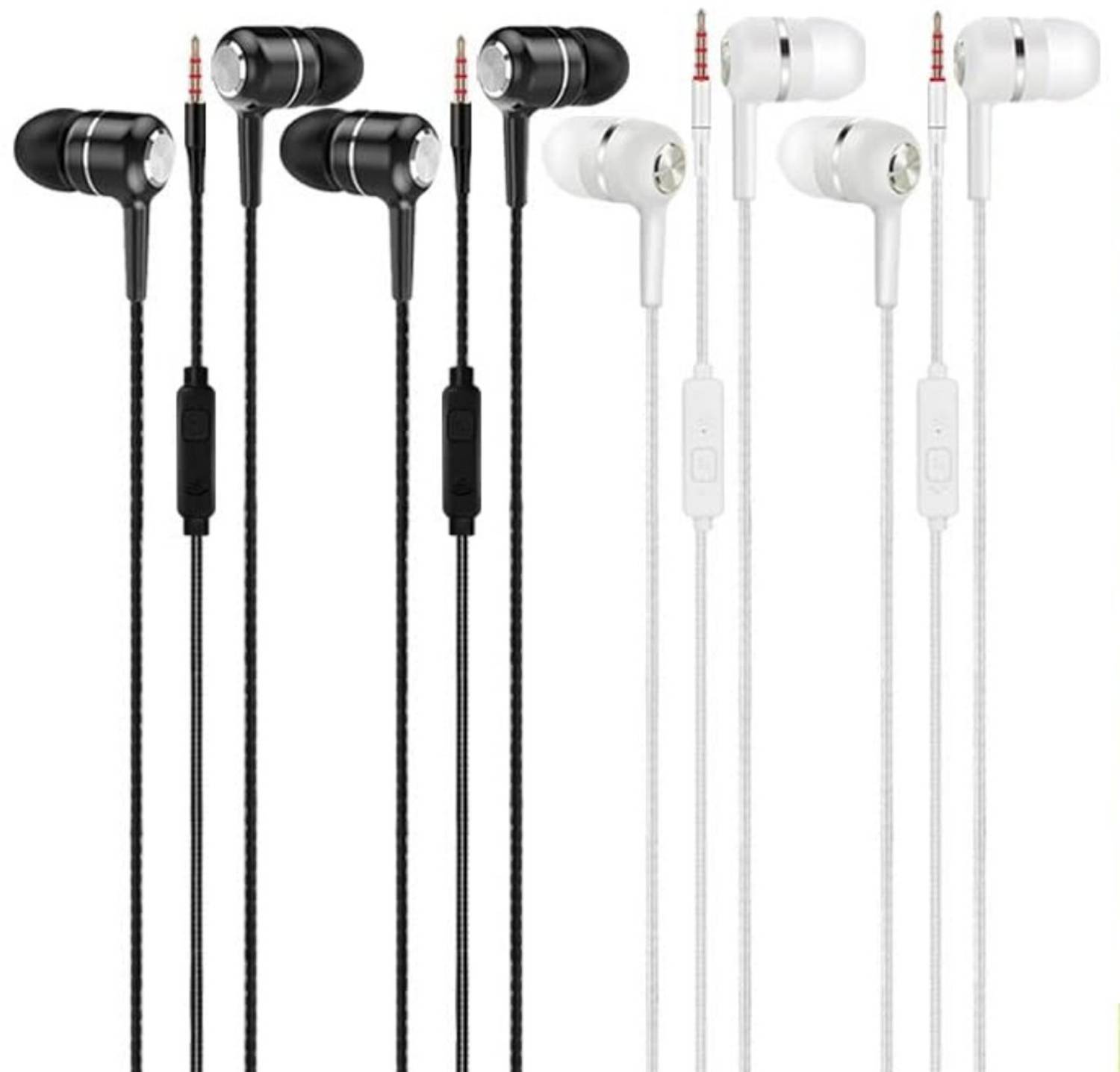 Meyaar Pack of 4 Headset Made-In-India Headset Earphones with Mic