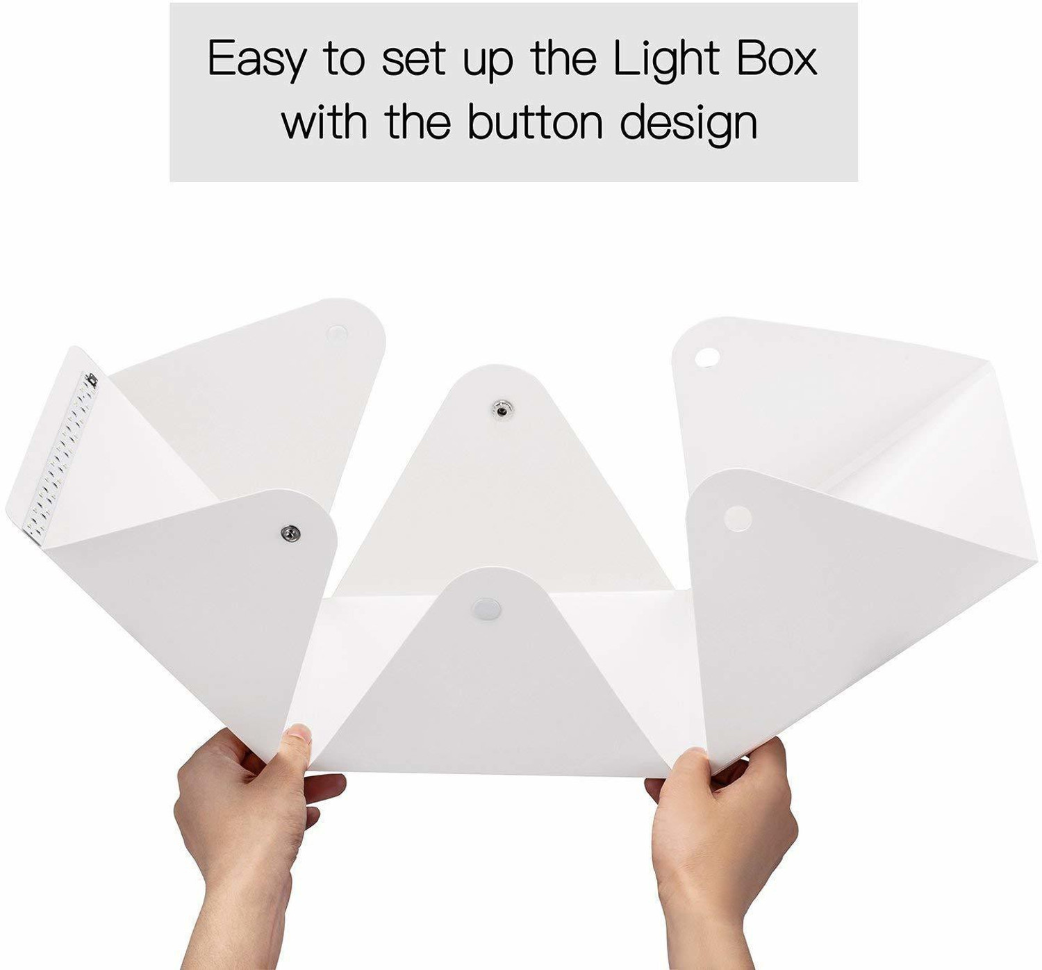 Image of Hiffin HF Foldable Lightbox 23 cm Portable Light Room Photo Studio Photography Backdrop Mini Cube Box Lighting Tent Kit 22.6 * 23 * 24cm Square Softbox