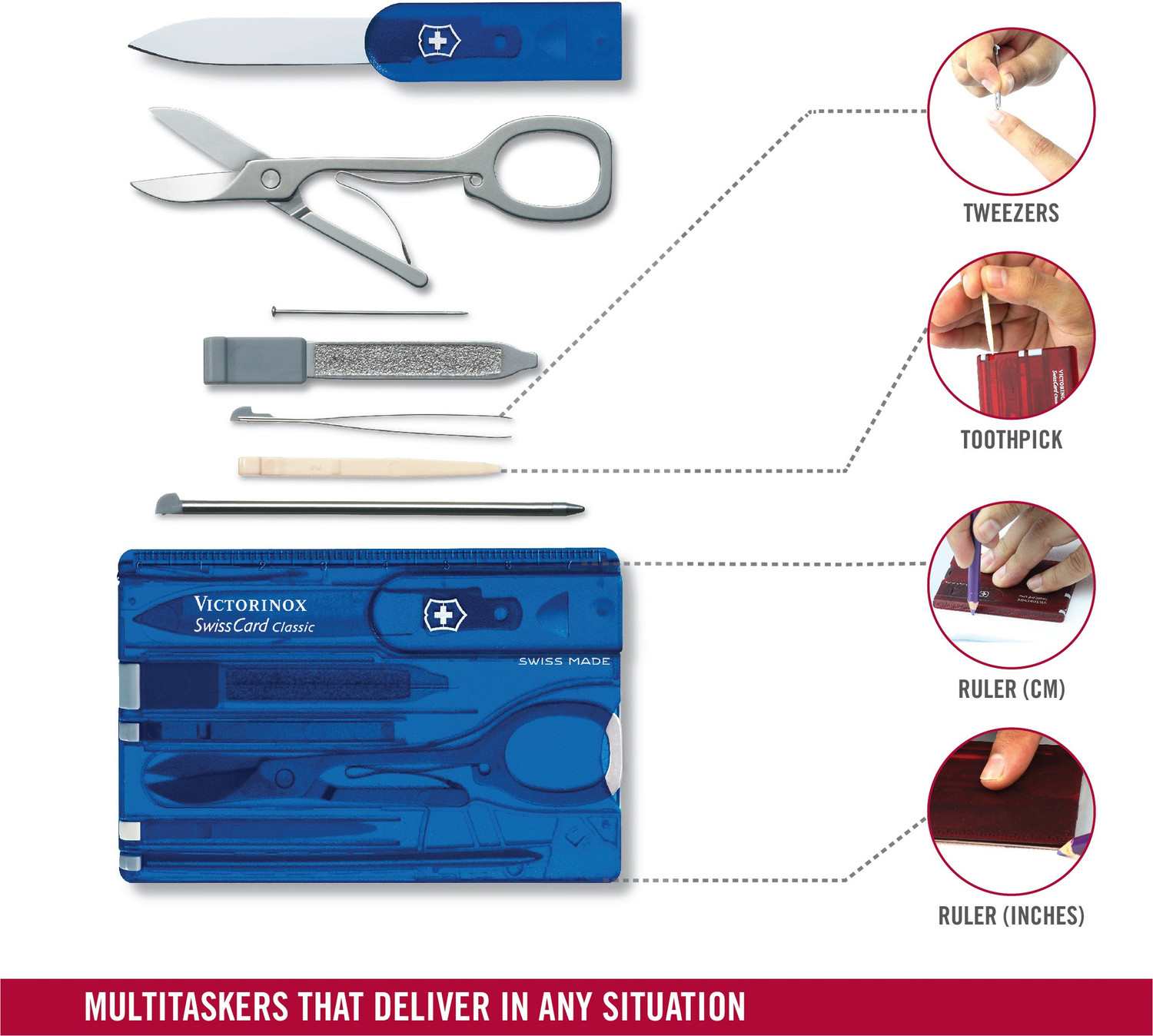 Image of Victorinox 0.7122.T2 - Swisscard Classic 10 Multi-utility Knife