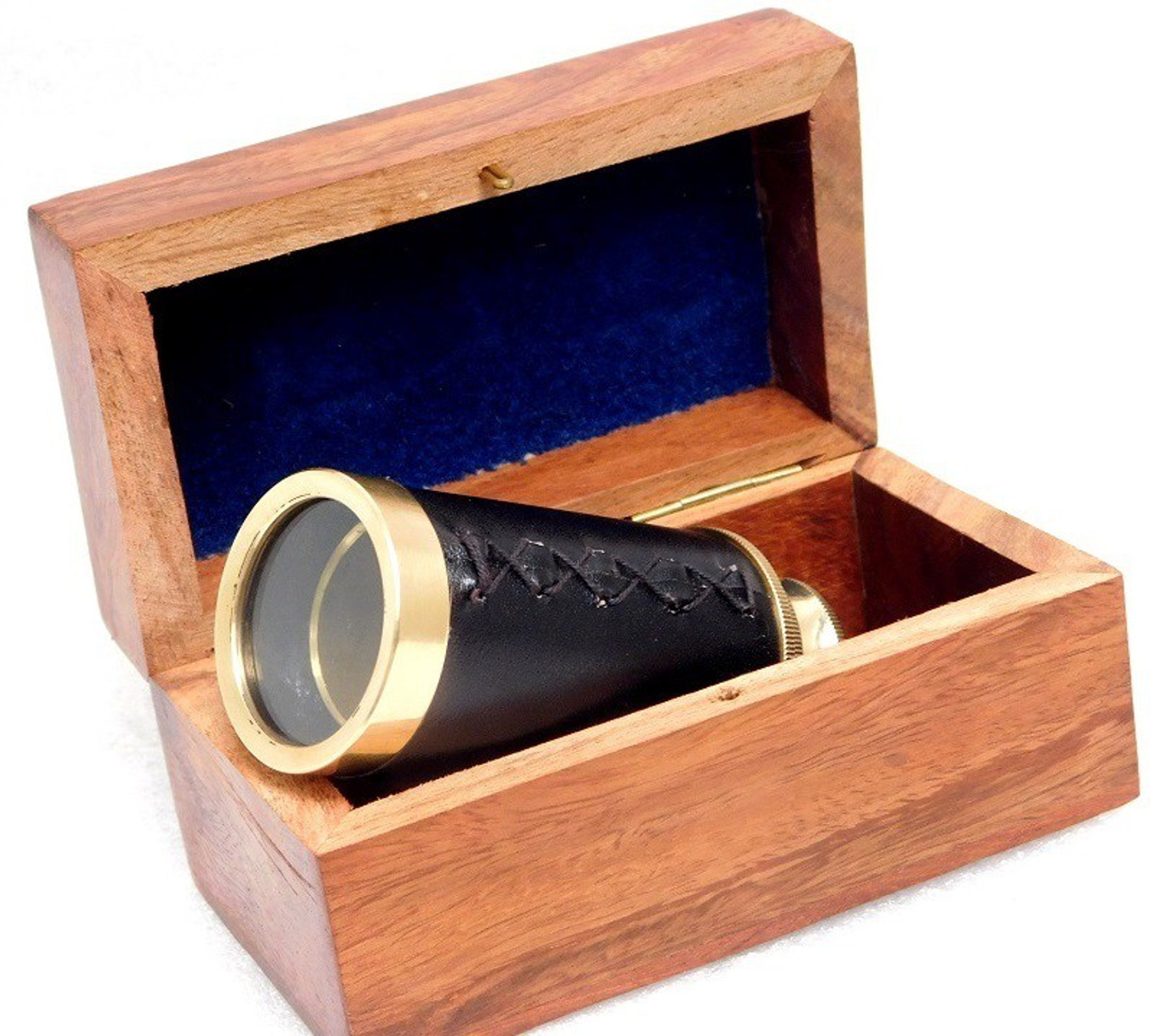 Image of mncttketc Home decor item shop present brass 6''inch telescope with wooden box Reflecting Telescope