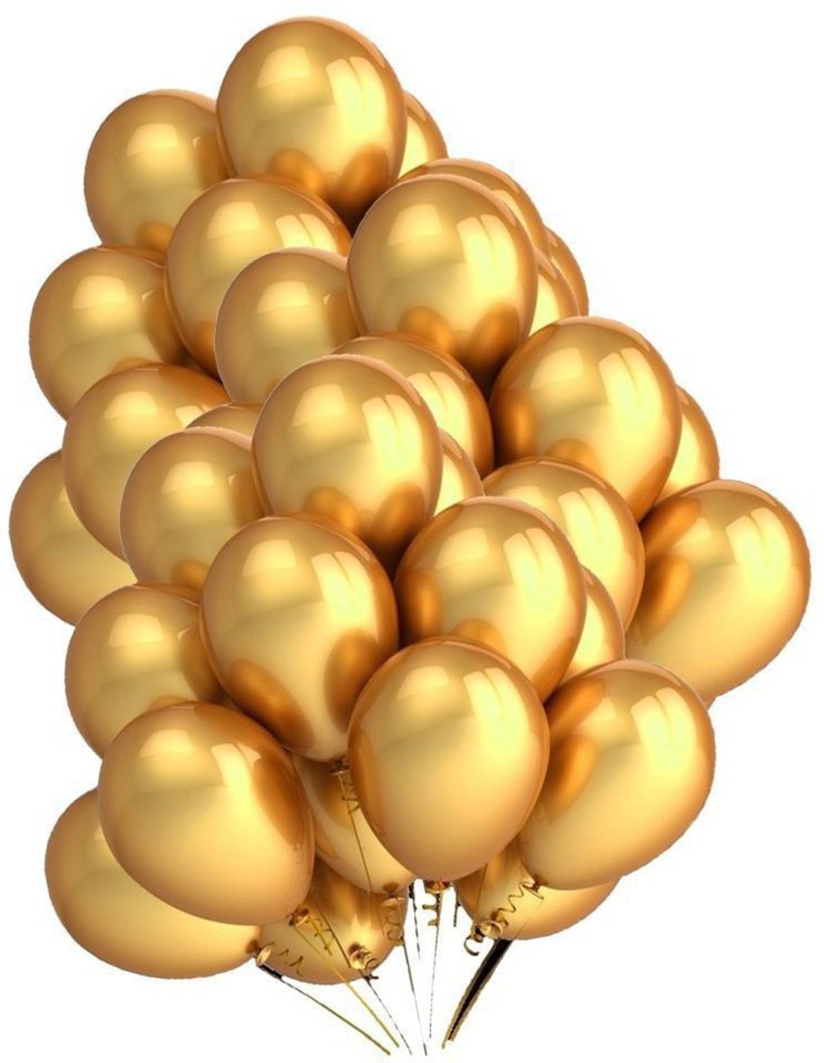 Aone Solid Golden Metallic Balloons set of - 50Pcs (9-12) perfect for theme party birthday party Golden balloons Balloon