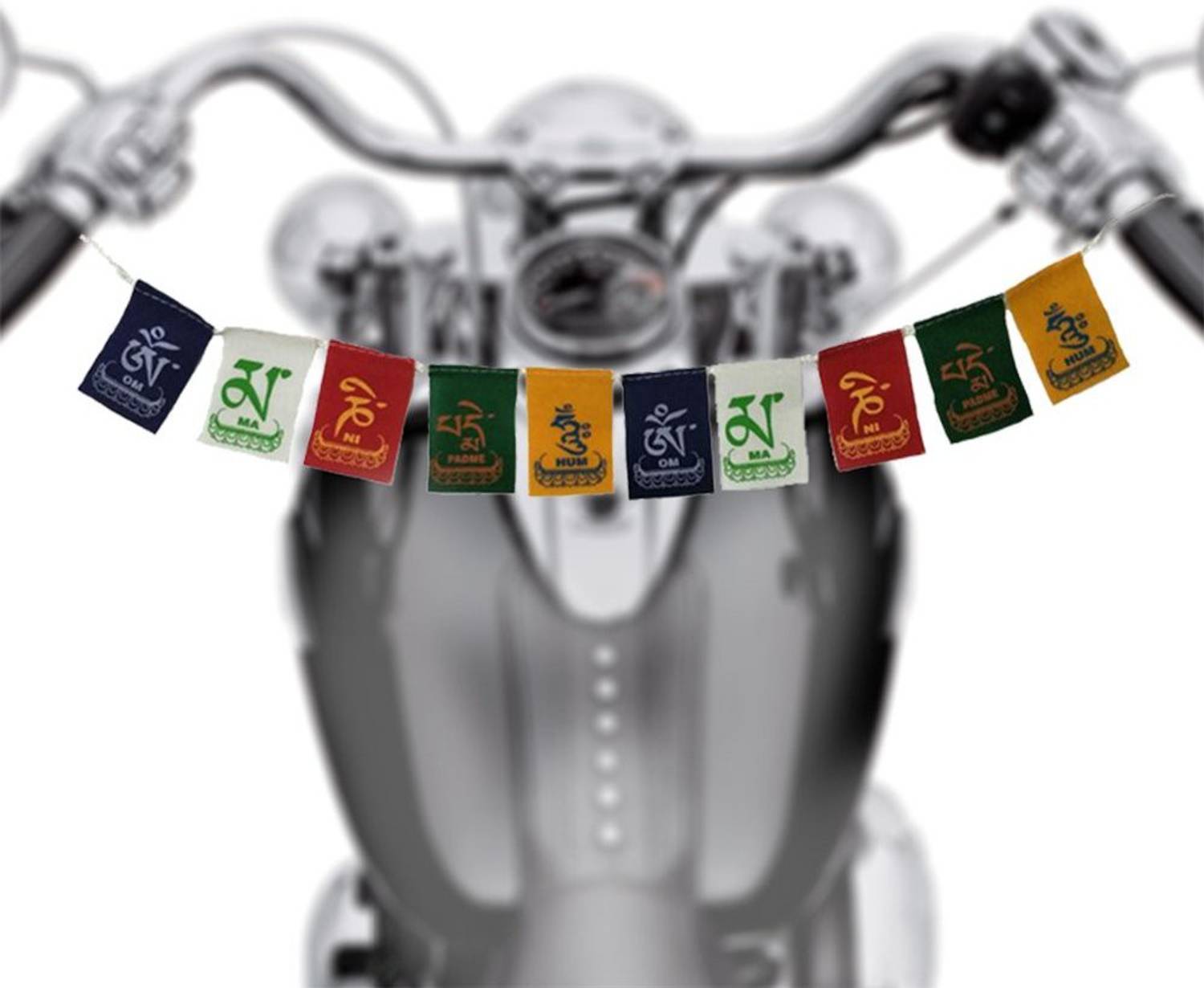 CapeshoppersTibetian Buddhist Prayer Flags For Bike,Car,House Pack of 3 Outdoor Flag 5.1 cm x 3.8 cm by CapeShoppers