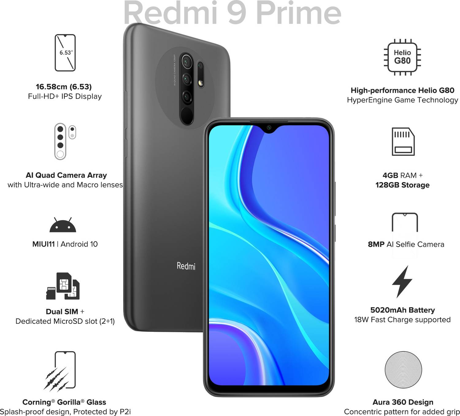 Redmi 9 Prime 128GB Matte Black - Image 5