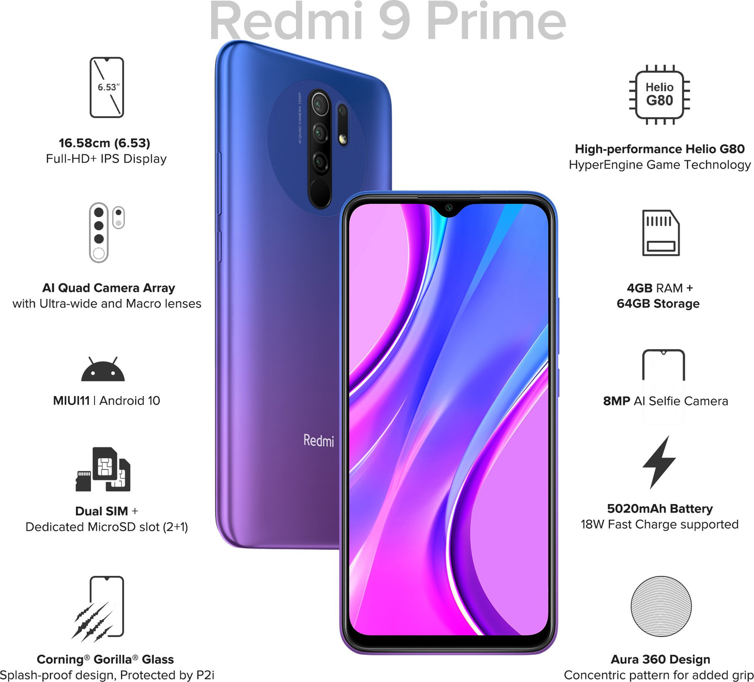 Image of REDMI 9 Prime (Space Blue, 64 GB)