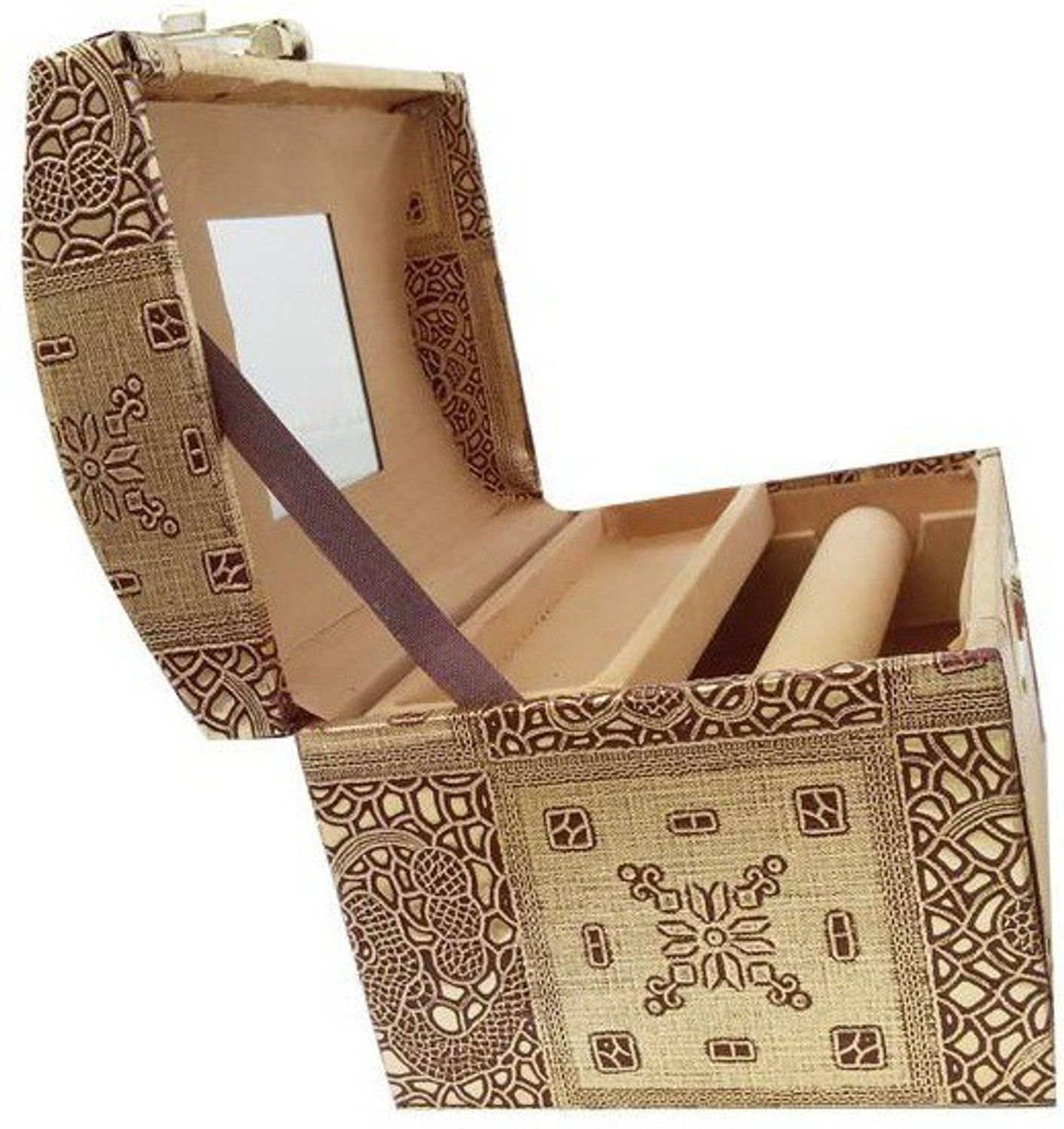 Image of SKYHAWK Jewellery Mekeup jewellery Storage box Vanity Box (Golden)