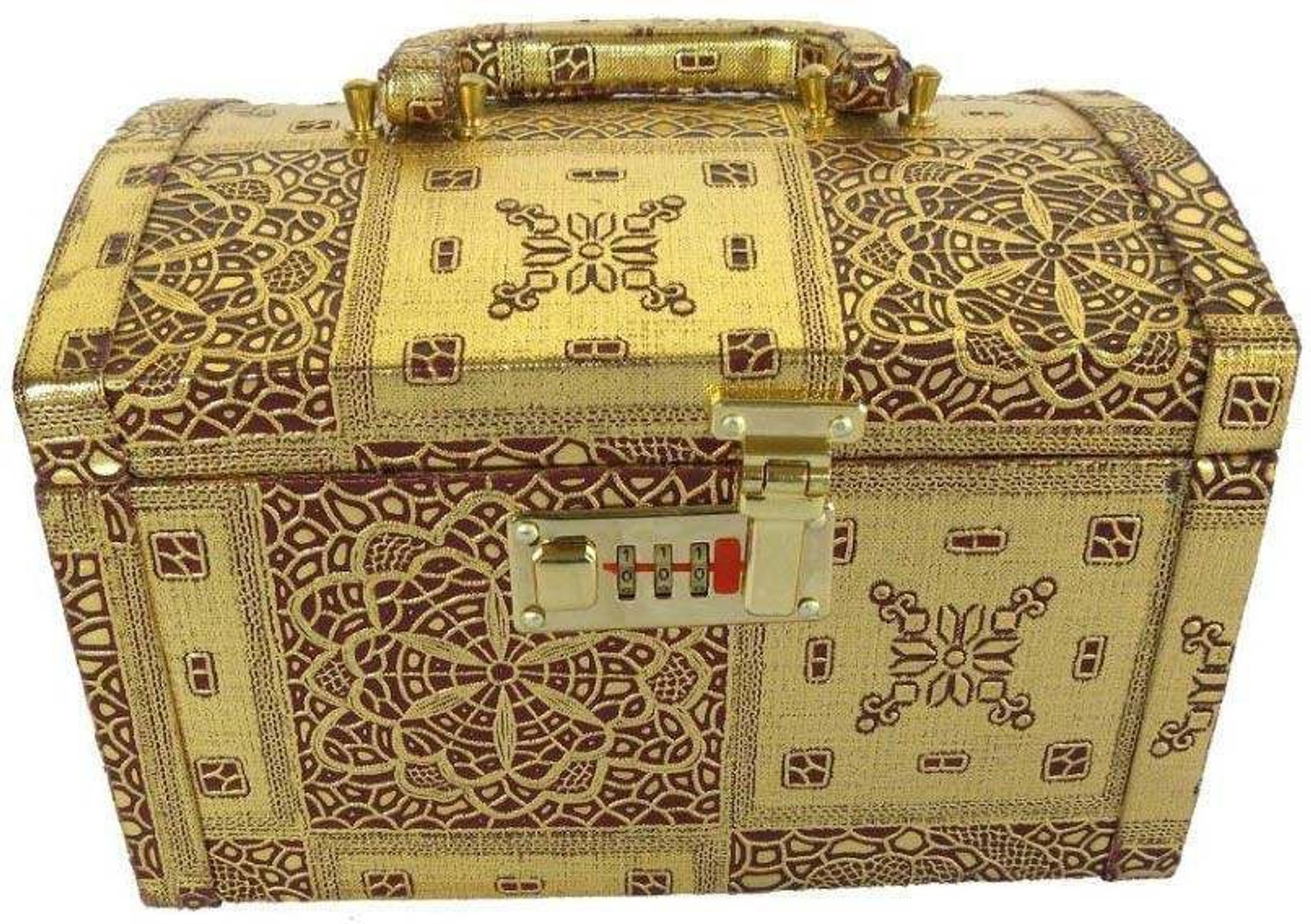 Image of SKYHAWK Jewellery Mekeup jewellery Storage box Vanity Box (Golden)