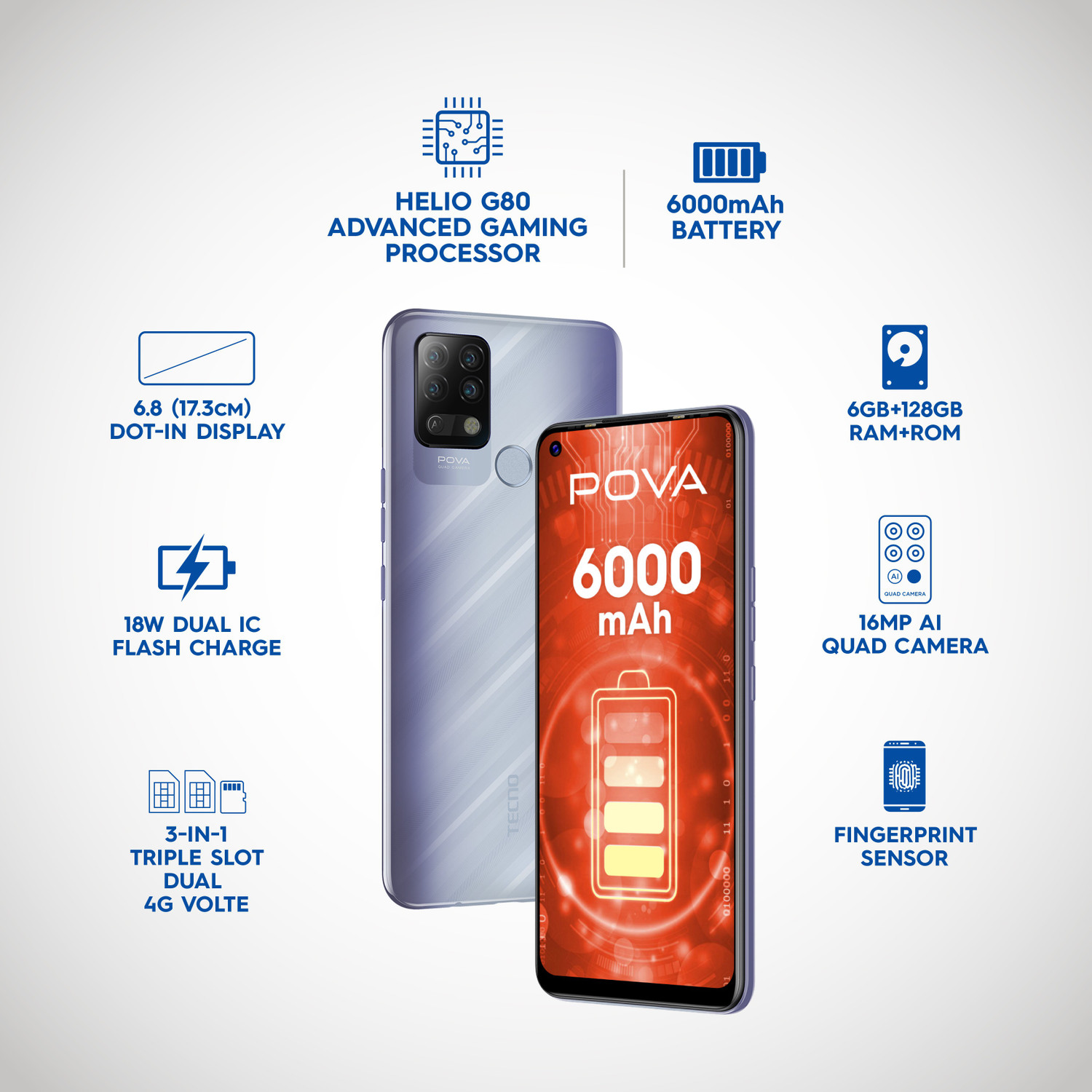 Image of Tecno POVA (Speed Purple, 128 GB)