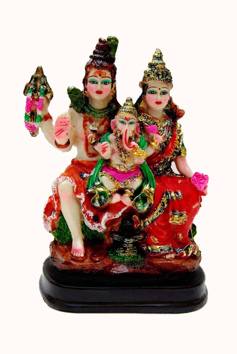 Buji Handicraft Shiv Parivar God Idol,Shiv Parivar God Murti Figurine Religious Pooja Gift items and Murti for Mandir/Temple/Home/Office Decorative Showpiece - 18 cm