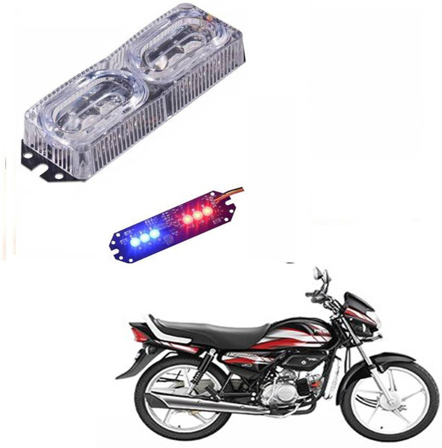 BRPEARl Police Flashing Light ,Reversing Light ,Brake Light LED - 34 Reversing Light Motorbike LED for Hero (12 V, 5 W)