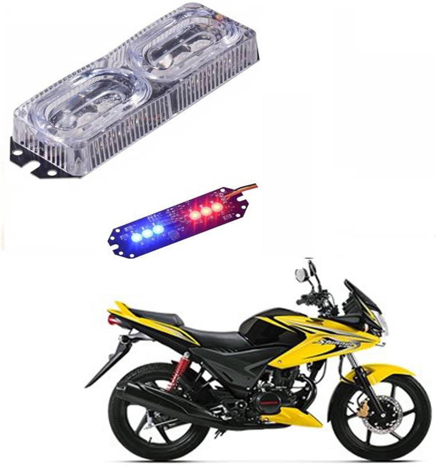 BRPEARl Police Flashing Light ,Reversing Light ,Brake Light LED - 58 Reversing Light Motorbike LED for Honda (12 V, 5 W)