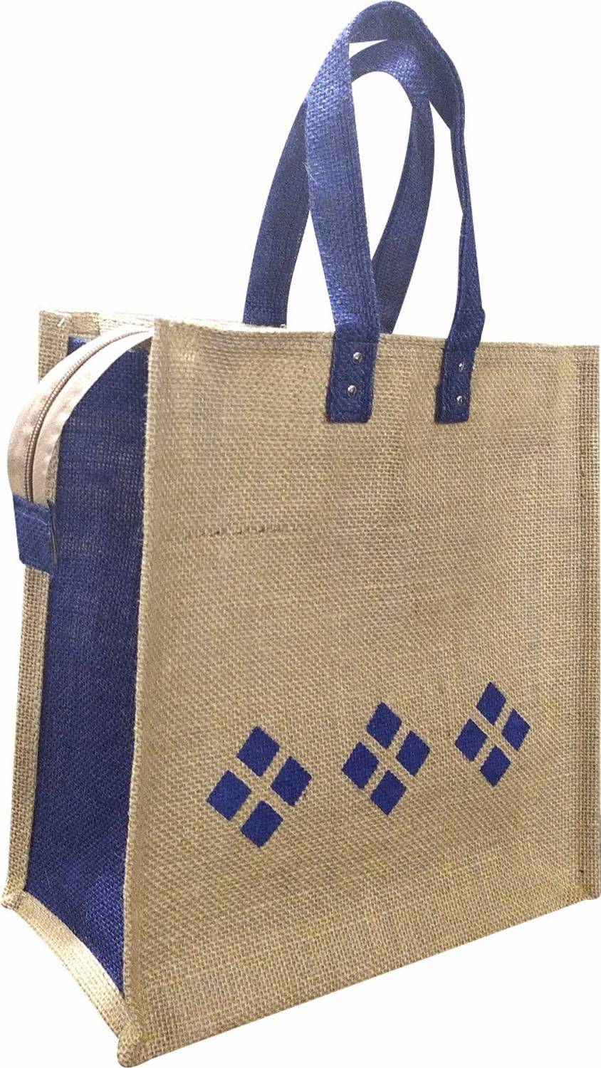 A&A Bag Blue Diamond Jute Lunch Bag Lunch Bag