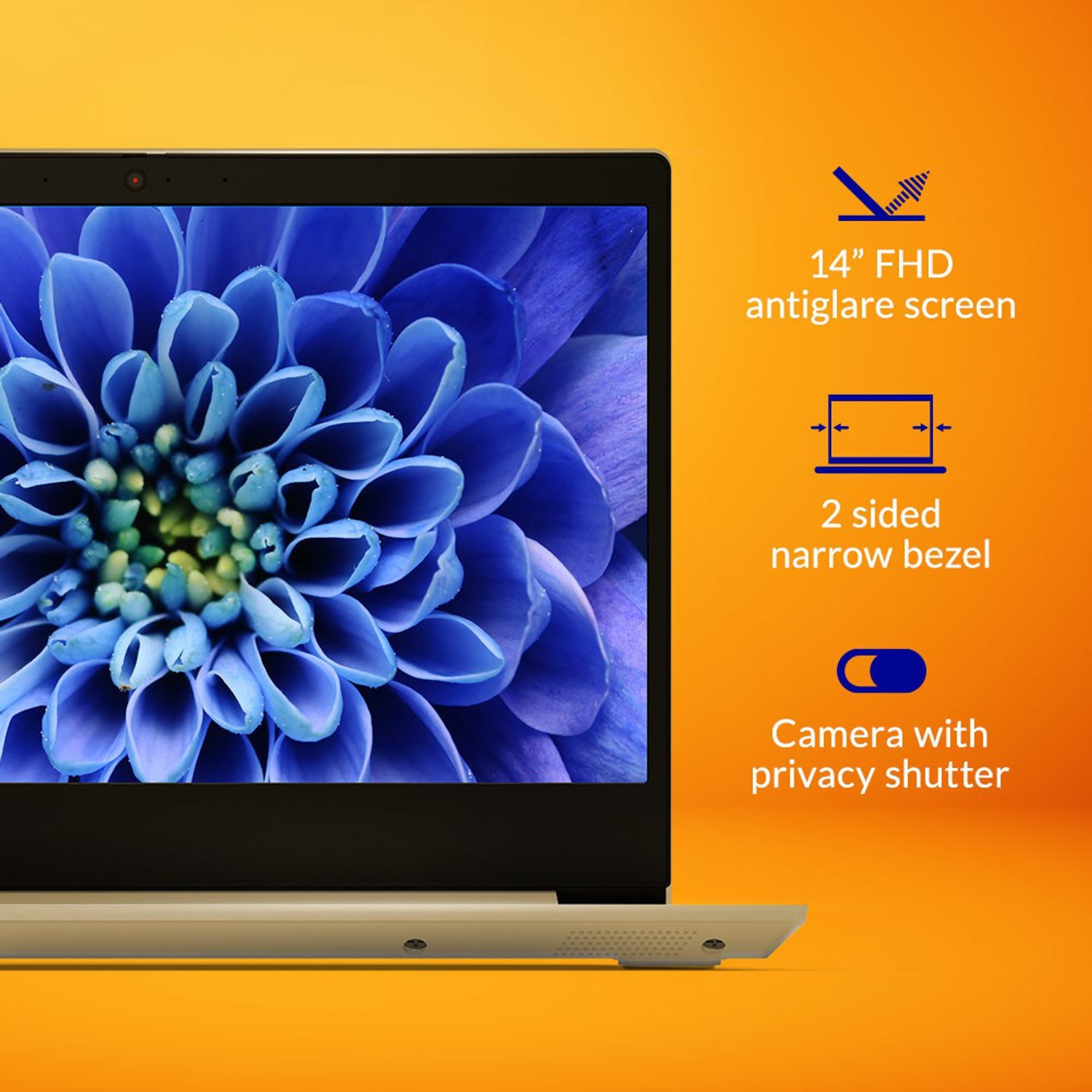 Image of Lenovo Ideapad Slim 3i Intel Core i3 10th Gen 1005G1 - (8 GB /256 GB SSD /Windows 10 Home) 14IIL05 Thin and Light Laptop