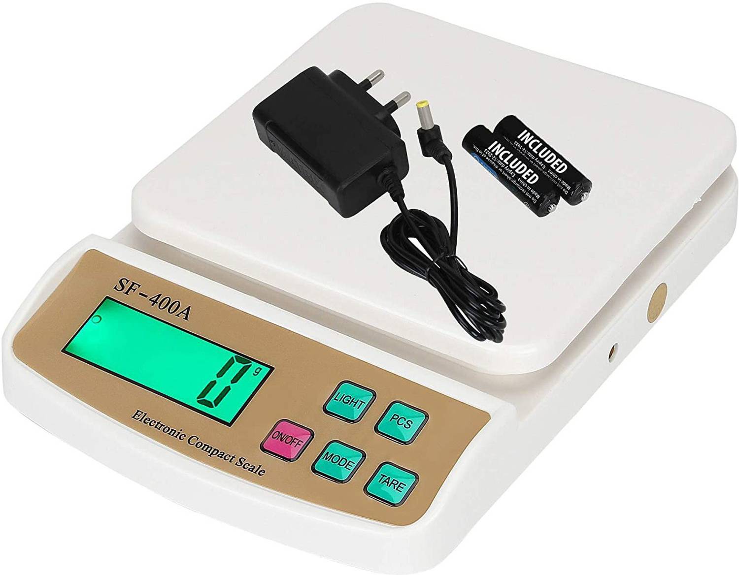 RTB Electronic Digital 1Gram-10 Kg Weight Scale Lcd Kitchen Weight Scale Machine Measure for measuring fruits,shop,Food,Vegetable,vajan,offer,kata,weight machine Weighing Scale for grocery,kata,taraju,shop,computer kata,tarazu,jewellery,sabzi, Weighing scale (White) (adaptor included) Weighing Scale — Smart Kitchen Gadgets
