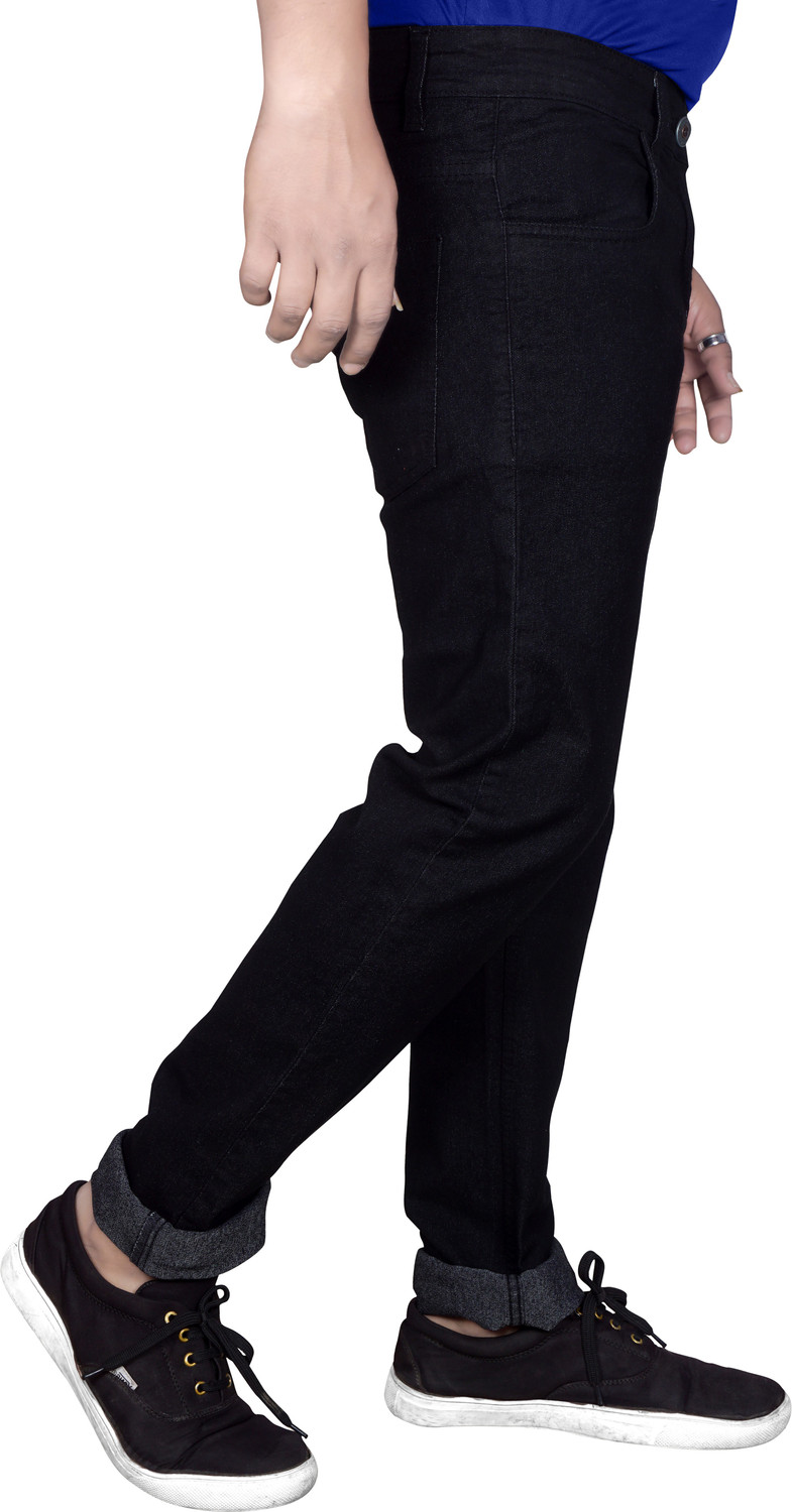 Image of JUST BLACK Regular Men Black Jeans