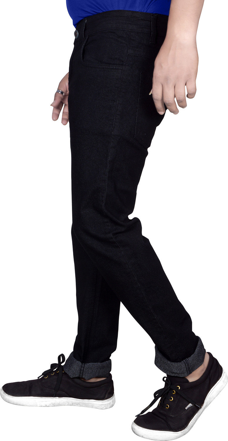 Image of JUST BLACK Regular Men Black Jeans
