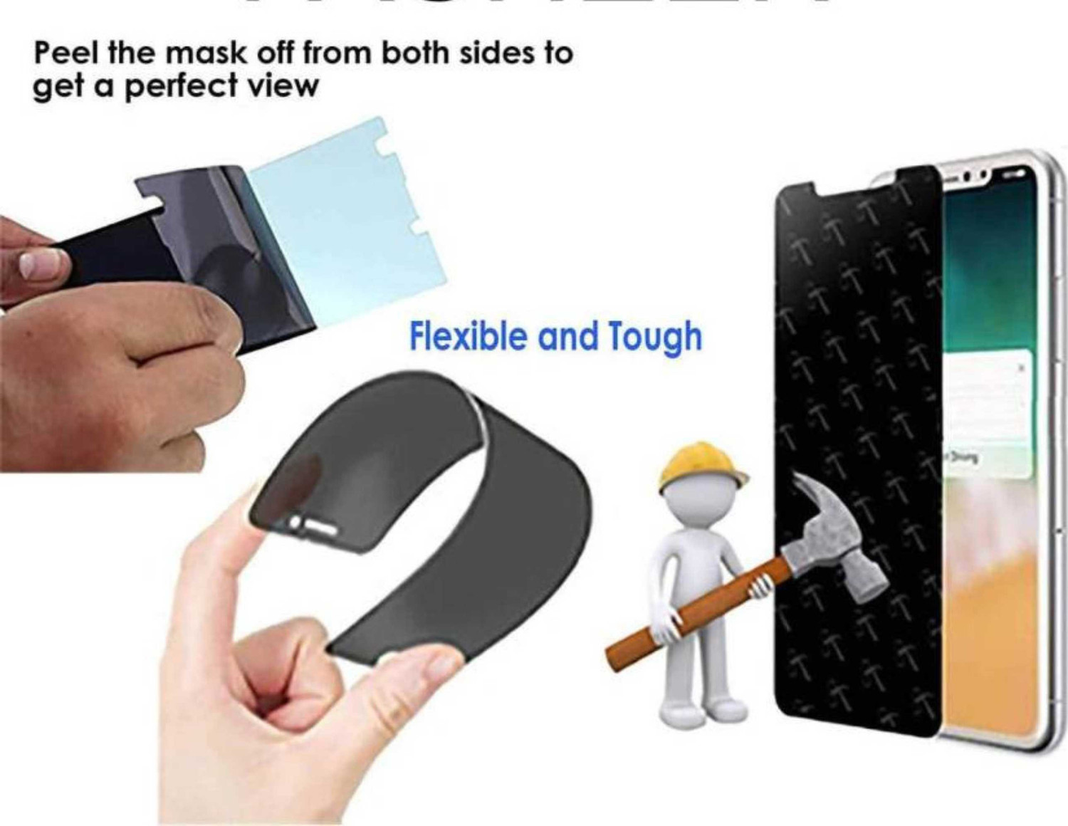 Image of ZINGTEL Impossible Screen Guard for TECNO CAMON I SKY IN2 (Flexible Shatterproof)