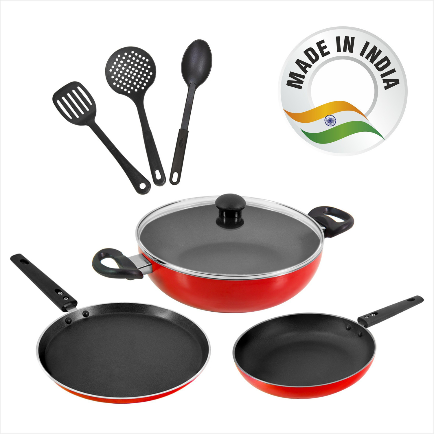 Image of Butterfly Rapid Kitchen Combo Pack Induction Bottom Non-Stick Coated Cookware Set