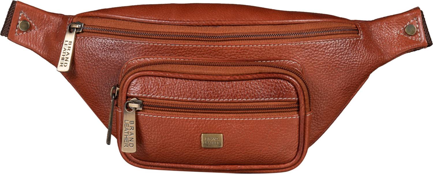 BRAND LEATHER Stylish Genuine Leather Waist Bag Elegant Style Travel Pouch Passport Holder with Adjustable Strap for Multipurpose Use WAIST BAG