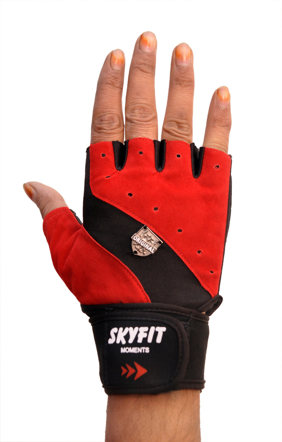 Image of SKYFIT Super Dryfit Leather Padded Gym Sports Riding Gloves for Men and Women Gym & Fitness Gloves
