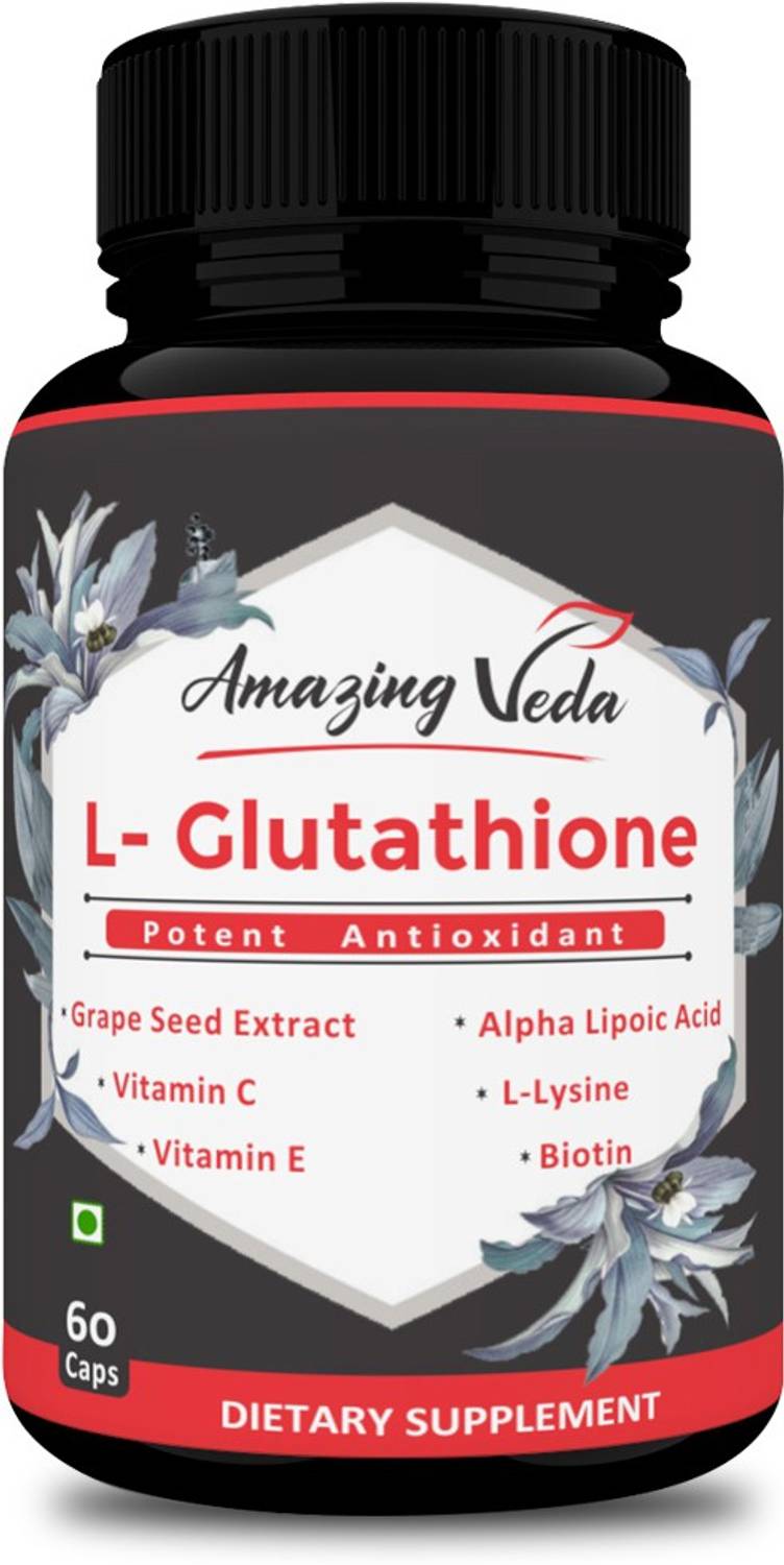Amazing Veda L Glutathione Capsules with Vitamin C &E Supplement for Men &  Women 60 Tablets Price in India - Buy Amazing Veda L Glutathione Capsules  with Vitamin C &E Supplement for