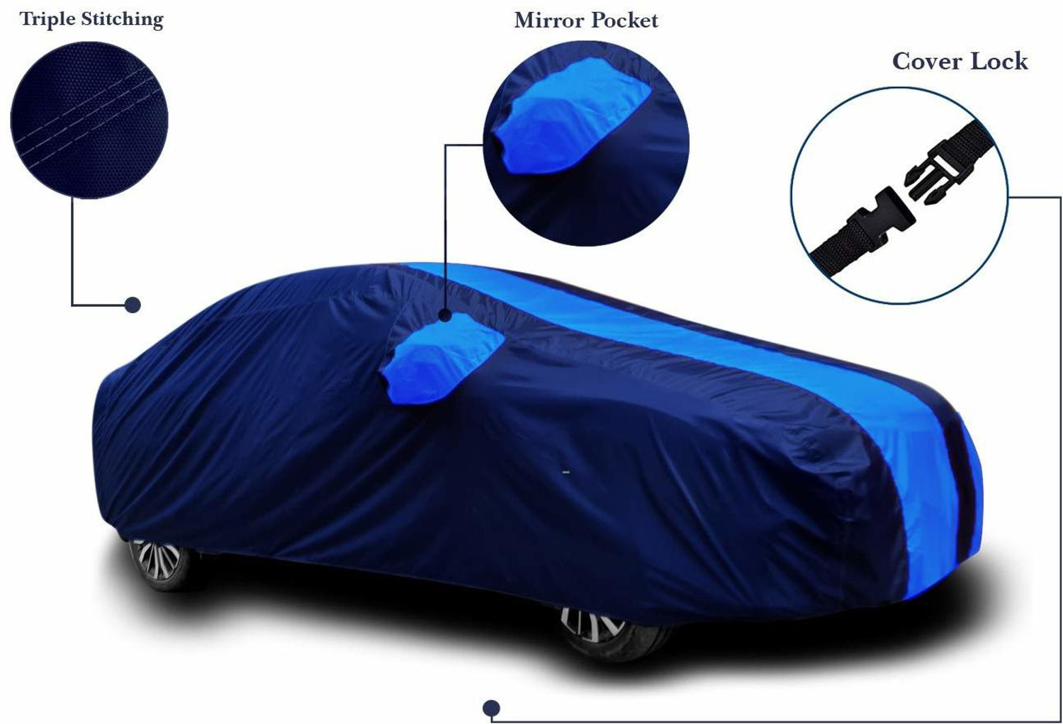 Image of V VINTON Car Cover For Maruti Suzuki Zen (With Mirror Pockets)