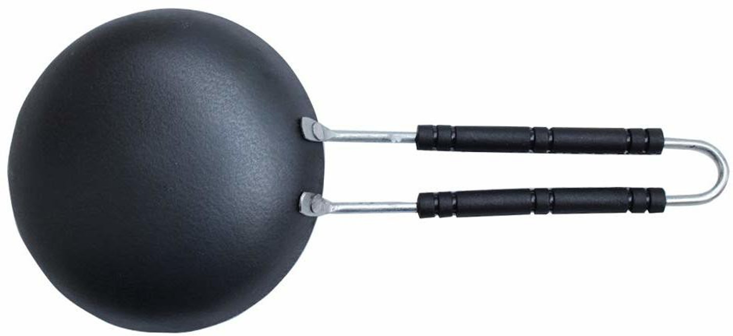 Image of subaa Subaa Iron Thalippu Karandi Taduka Pan Fry Pan- Big Tadka Pan 15 cm diameter 1.5 L capacity