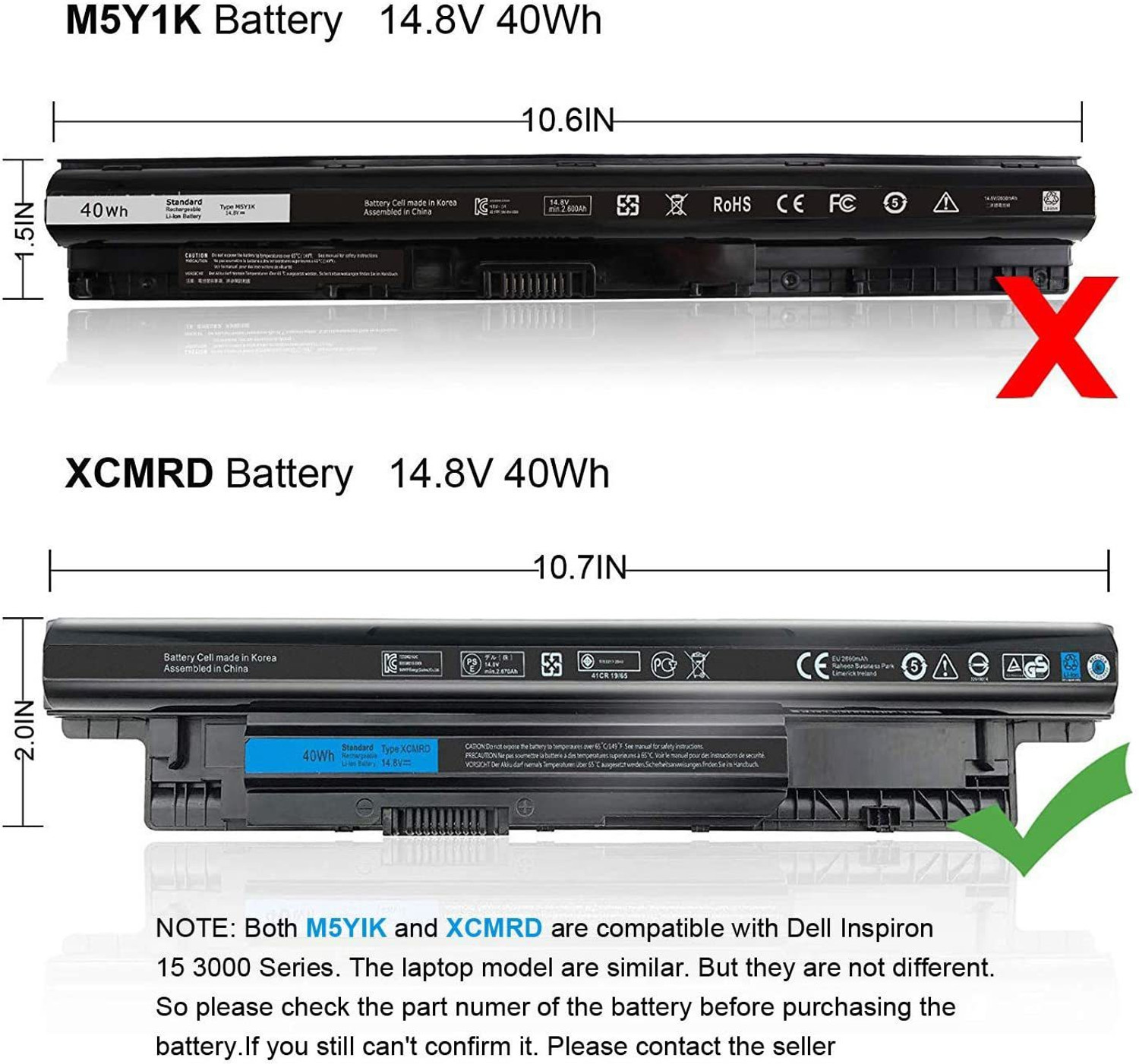 Image of DELL INSPIRON 3521 4 Cell Laptop Battery