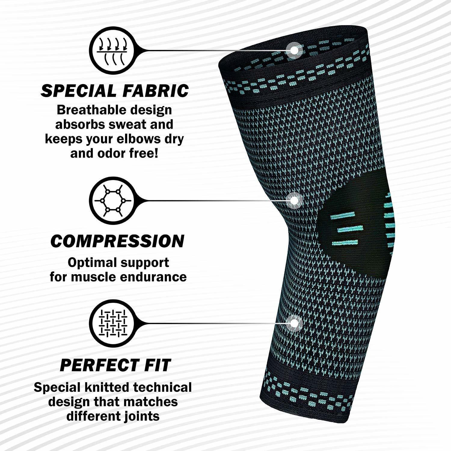 Image of Leosportz (pack of 1) Elbow Brace Compression Support Tendonitis, Tennis Elbow Elbow Support