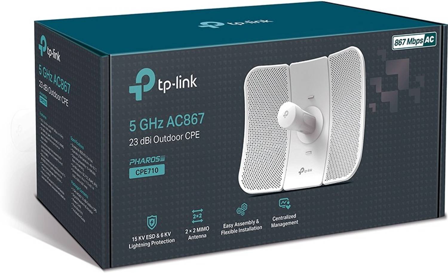 TP-Link 室外用AP機 5GHz 867Mbps CPE710 TP-Link 867 Mbps CPE710 5GHz AC 867Mbps 23dBi Outdoor Wireless