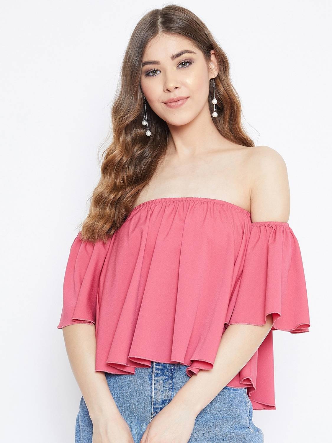 Berrylush Casual Sleeveless Solid Women Pink Top