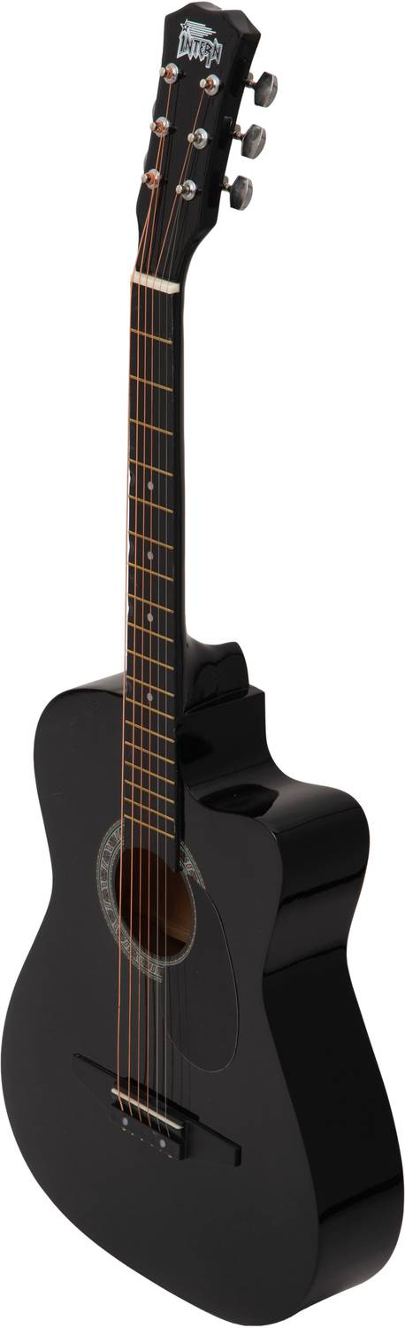 intern INT-38C-BK-G Acoustic Guitar Linden Wood - Image 3