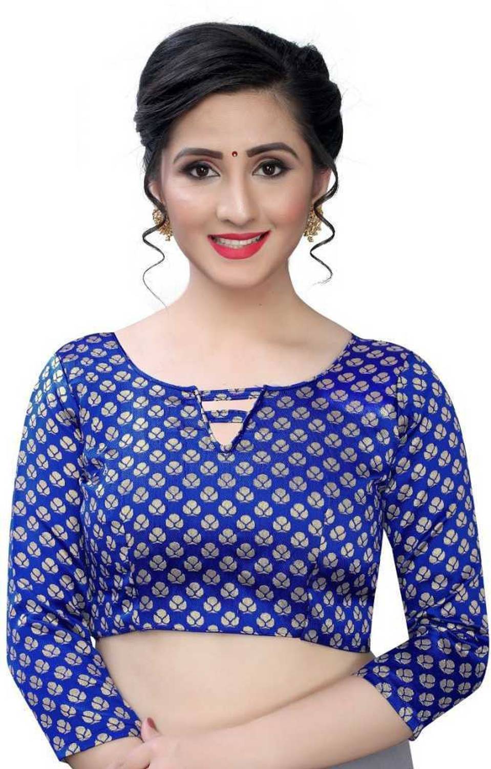 AANZIA Jacquard Printed Blouse Material