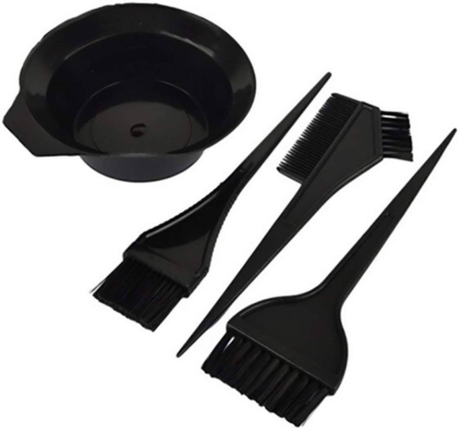Aravli Hair Dye Bowl And Brushes Set For Men And Women, Saloon Accessories, Comb Brushes Kit Set, Black, 25 Grams, Pack Of 1