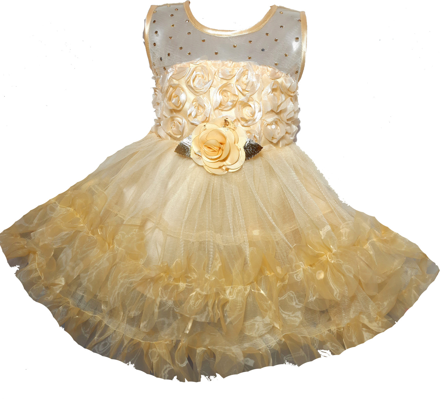 Image of kids fashion hub Baby Girls Midi /Knee Length Festive /Wedding Dress