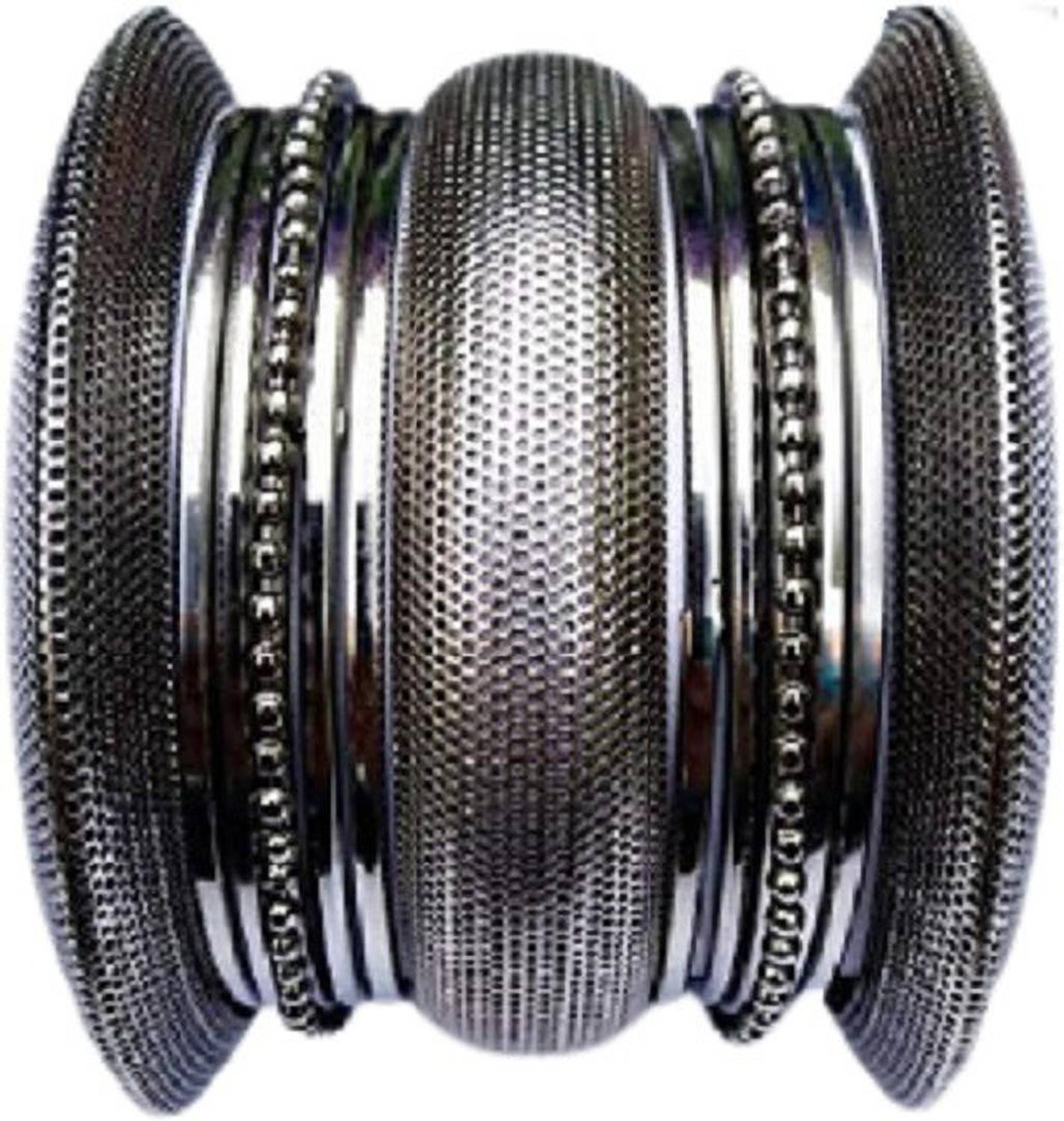 A1 Fashion Metal Silver Coated Bangle Set